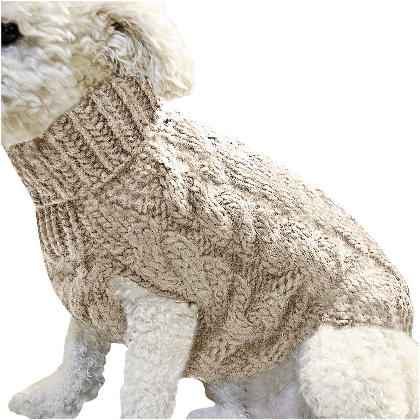 Xuniizn Dog Sweater for Small Medium Dogs, Warm Comfortable Winter Pet Clothes, Cute Knitted Sleeveless Pet Sweaters for Puppies, Cats, Dog Apparel & Accessories S Khaki
