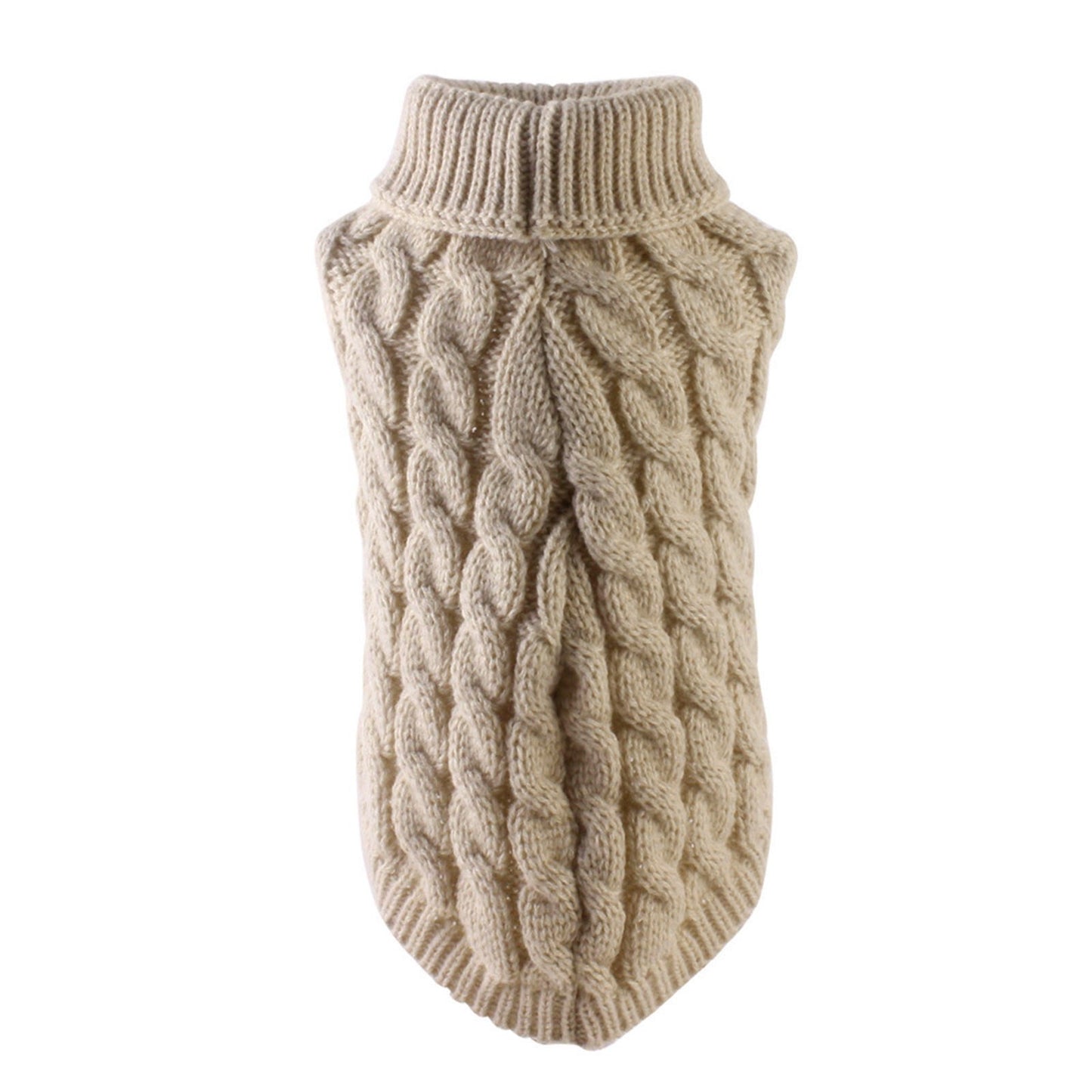 Xuniizn Dog Sweater for Small Medium Dogs, Warm Comfortable Winter Pet Clothes, Cute Knitted Sleeveless Pet Sweaters for Puppies, Cats, Dog Apparel & Accessories L Khaki