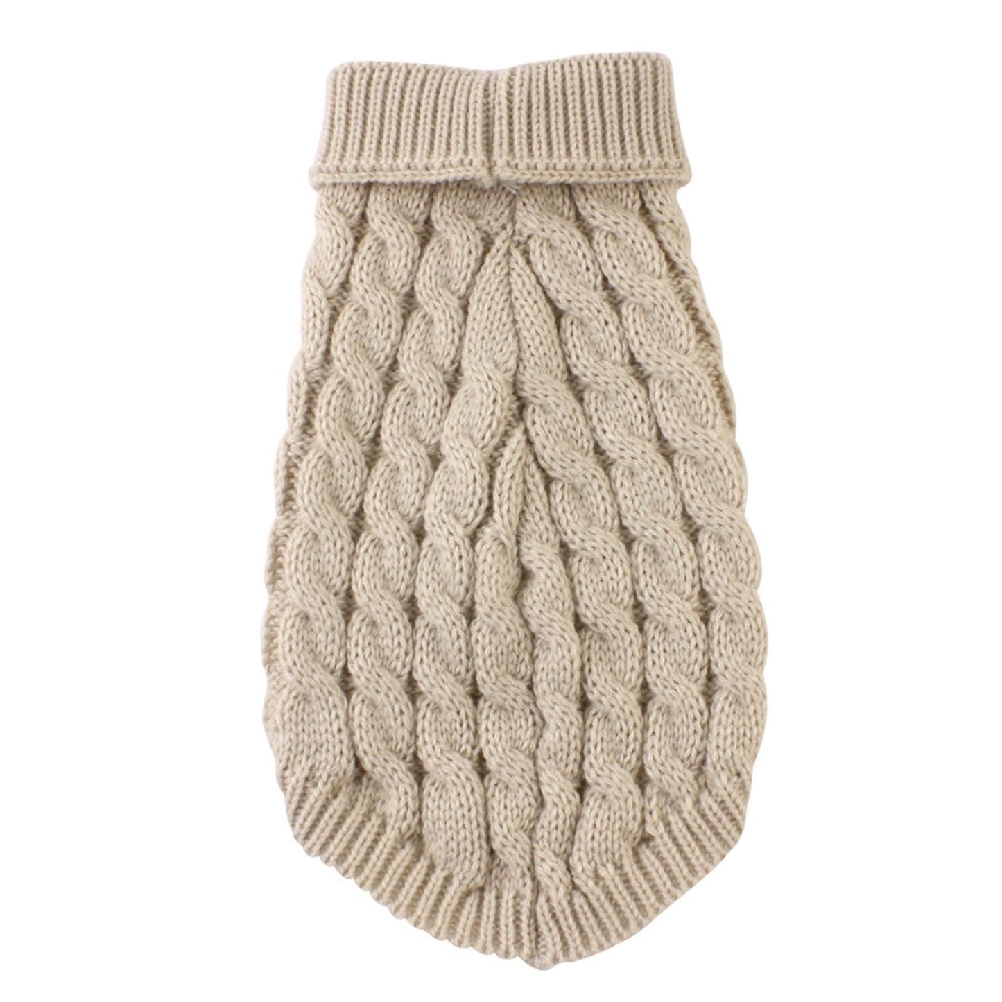 Xuniizn Dog Sweater for Small Medium Dogs, Warm Comfortable Winter Pet Clothes, Cute Knitted Sleeveless Pet Sweaters for Puppies, Cats, Dog Apparel & Accessories L Khaki