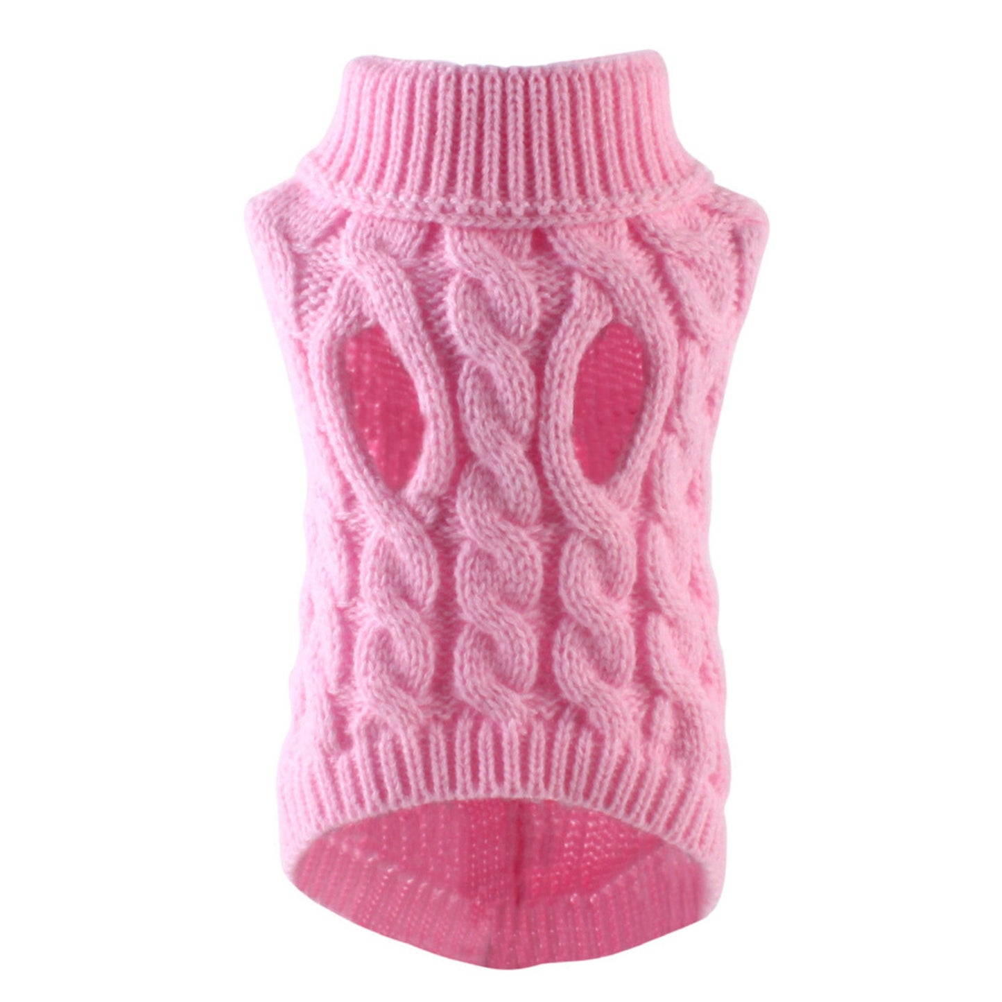 Xuniizn Dog Sweater for Small Medium Dogs, Warm Comfortable Winter Pet Clothes, Cute Knitted Sleeveless Pet Sweaters for Puppies, Cats, Dog Apparel & Accessories L Pink