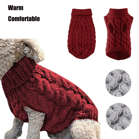 Xuniizn Dog Sweater for Small Medium Dogs, Warm Comfortable Winter Pet Clothes, Cute Knitted Sleeveless Pet Sweaters for Puppies, Cats, Dog Apparel & Accessories XL Red