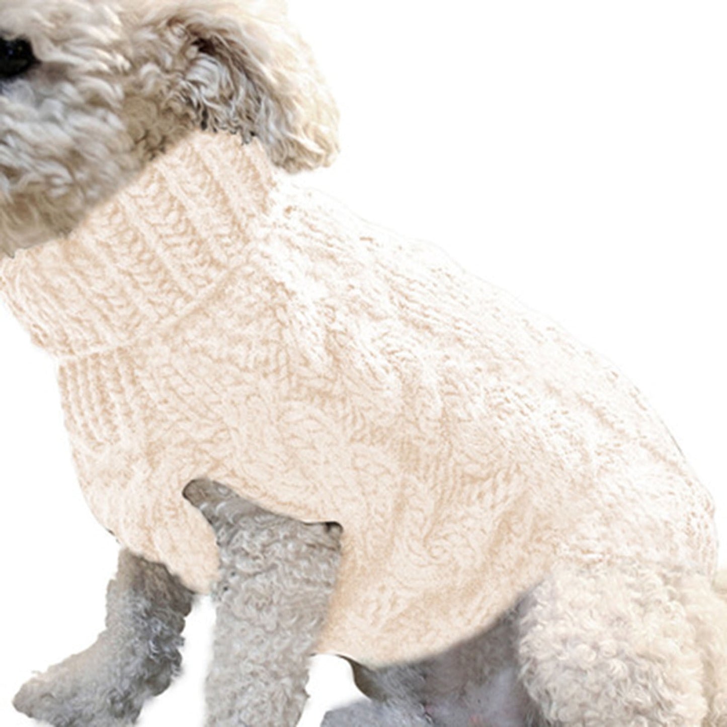 Xuniizn Dog Sweater for Small Medium Dogs, Warm Comfortable Winter Pet Clothes, Cute Knitted Sleeveless Pet Sweaters for Puppies, Cats, Dog Apparel & Accessories L White