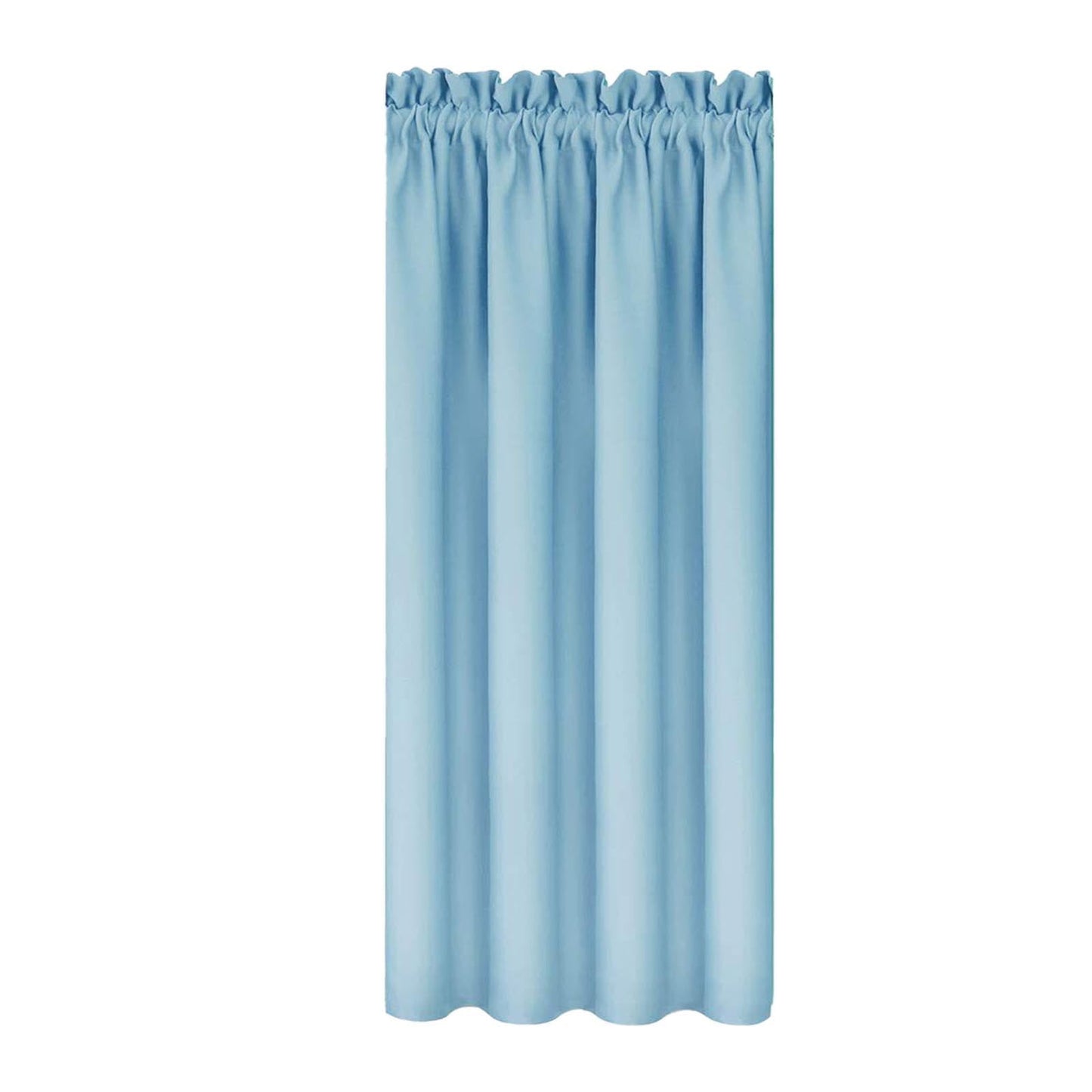 Xuniizn Blackout Curtains for Bedroom Thermal Insulated - 100%Polyester Black Out Curtains 2 Panels Set Room Darkening Window Curtains for Living Room, Light Blue CTN-LB