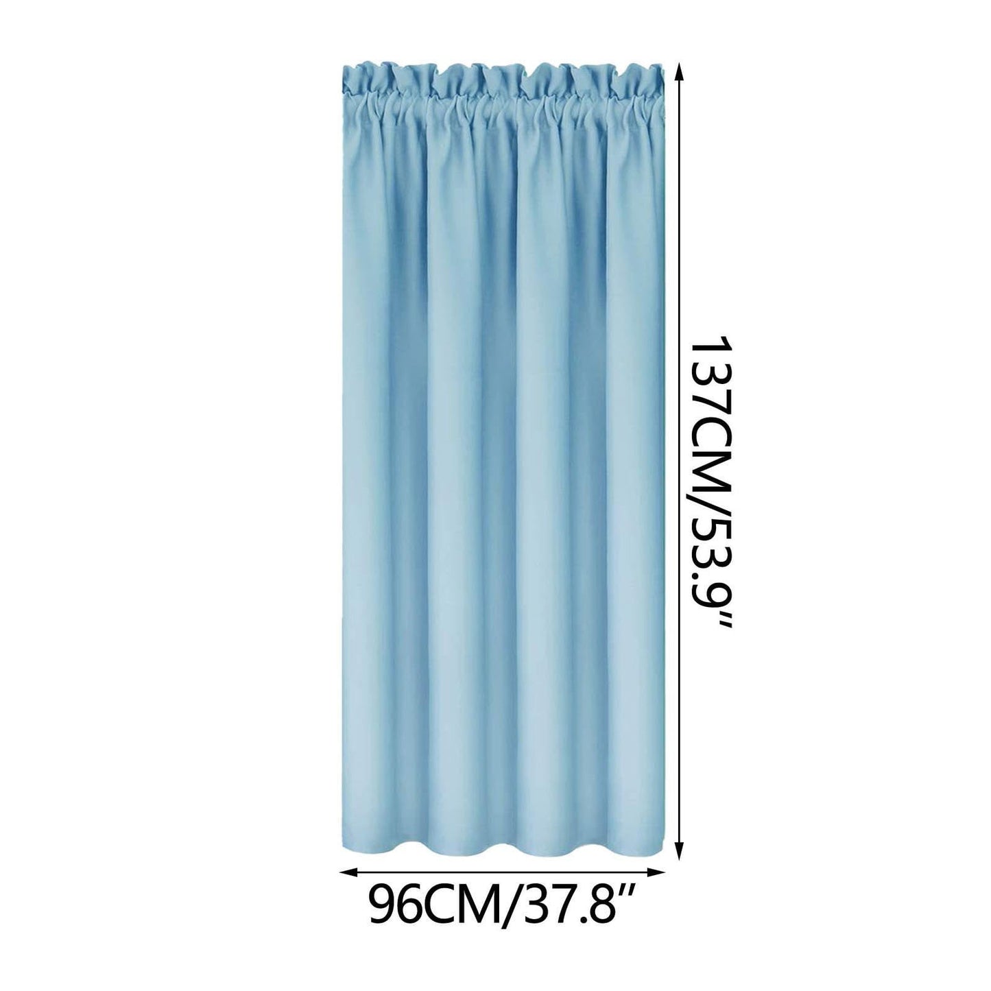 Xuniizn Blackout Curtains for Bedroom Thermal Insulated - 100%Polyester Black Out Curtains 2 Panels Set Room Darkening Window Curtains for Living Room, Light Blue CTN-LB