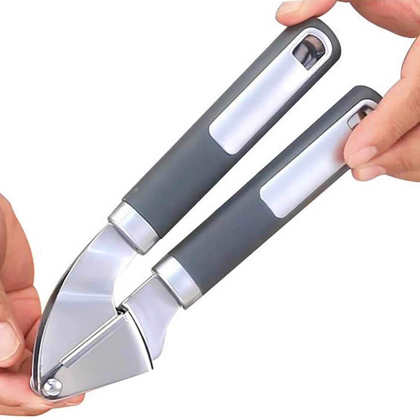 Stainless Steel Garlic Press Rocker, Garlic Mincer With Studs, Heavy Duty Garlic Chopper, Effective Garlic Peeler, Easy to Clean Kitchen Gadget for Minced Garlic, Dishwasher Safe 【Best Seller】E