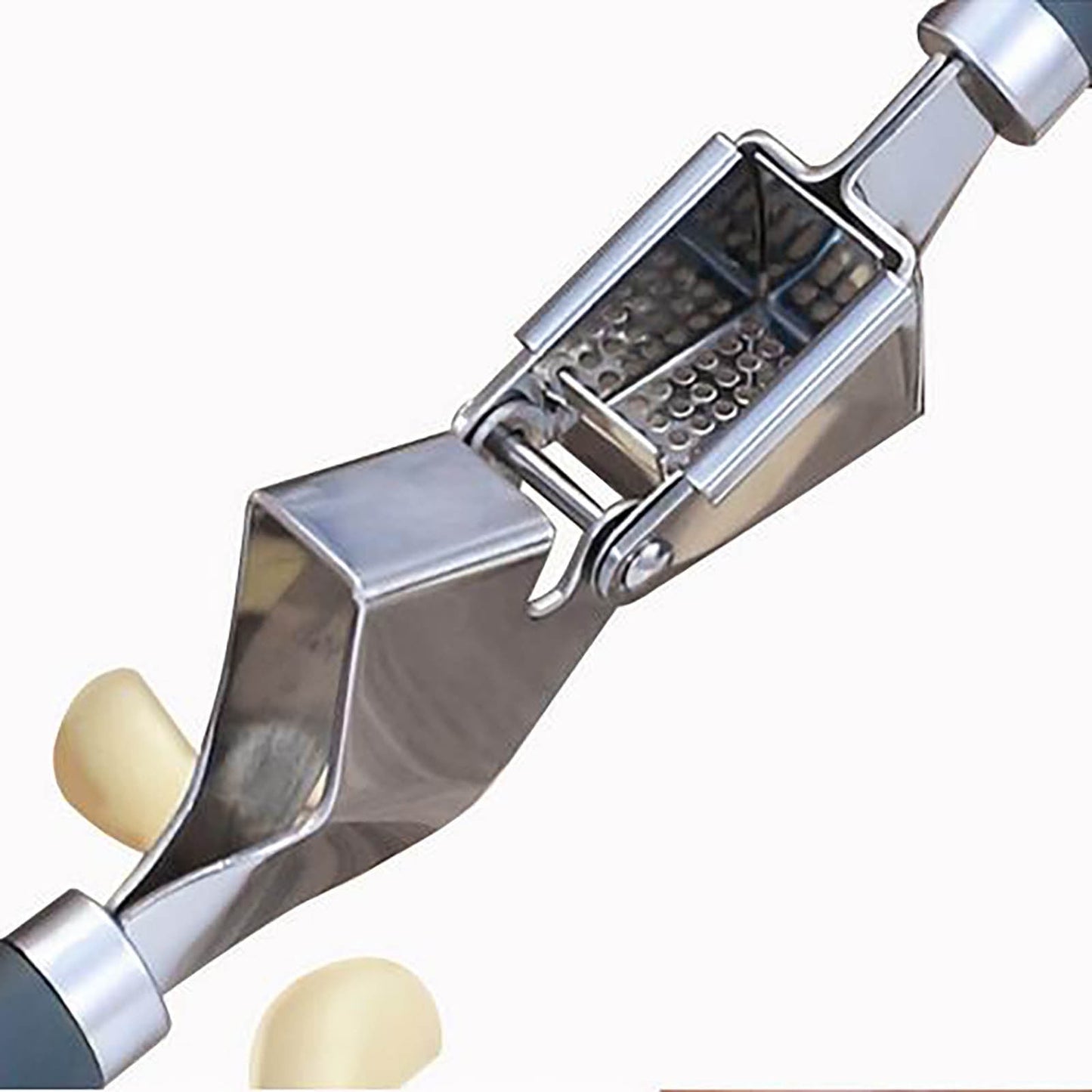 Stainless Steel Garlic Press Rocker, Garlic Mincer With Studs, Heavy Duty Garlic Chopper, Effective Garlic Peeler, Easy to Clean Kitchen Gadget for Minced Garlic, Dishwasher Safe 【Best Seller】E