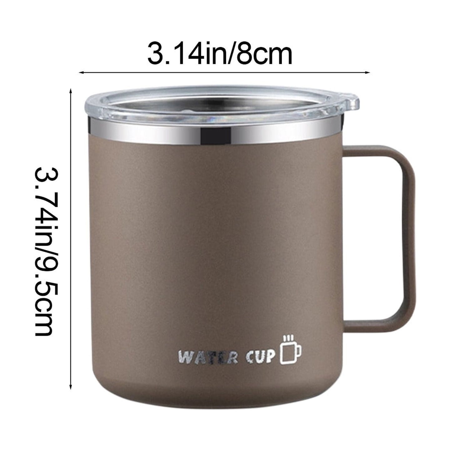 Insulated Coffee Mug with Handle & Lid - 17oz Stainless Steel Travel Tumbler, Double Wall Vacuum (Black) by PALIFEUR 07_【Extended保温】 24-Hour Temperature Retention Coffee Cup