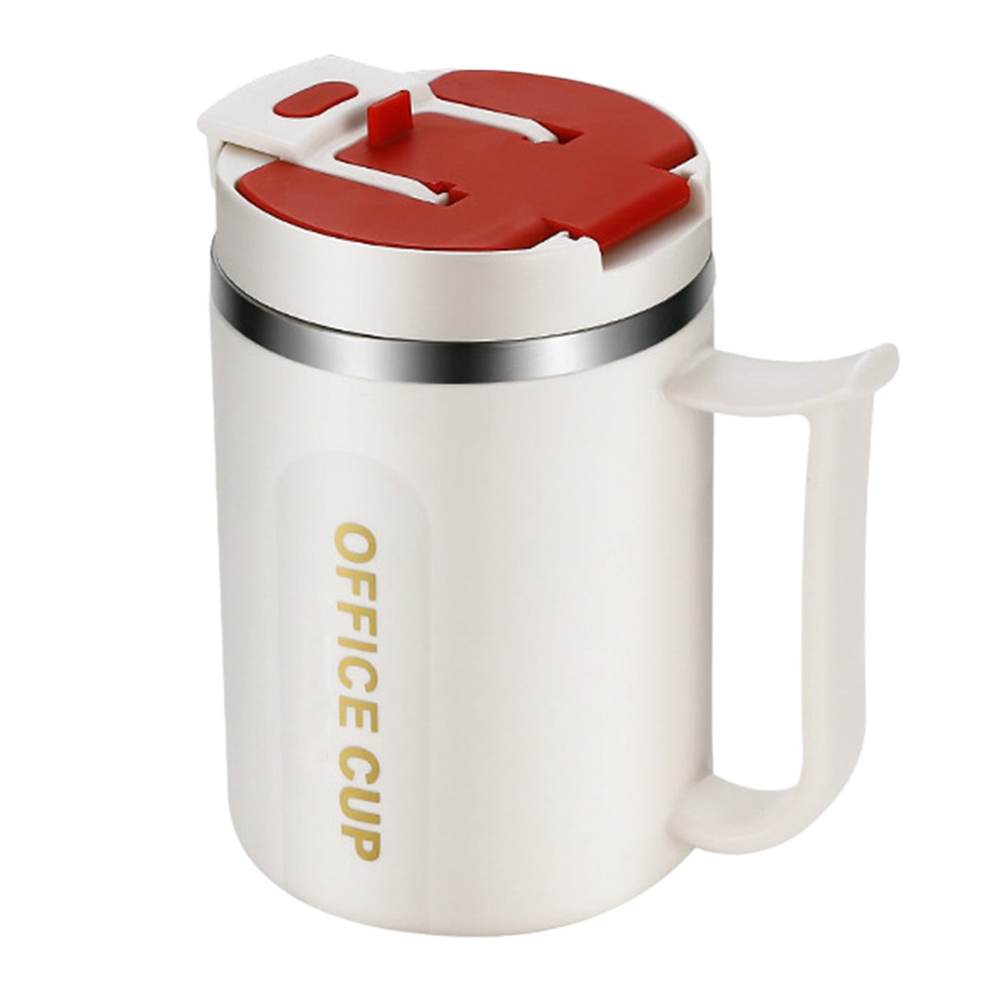 Insulated Coffee Mug with Handle & Lid - 17oz Stainless Steel Travel Tumbler, Double Wall Vacuum (Black) by PALIFEUR 17_【Holiday Exclusive】 Christmas Themed Coffee Mug