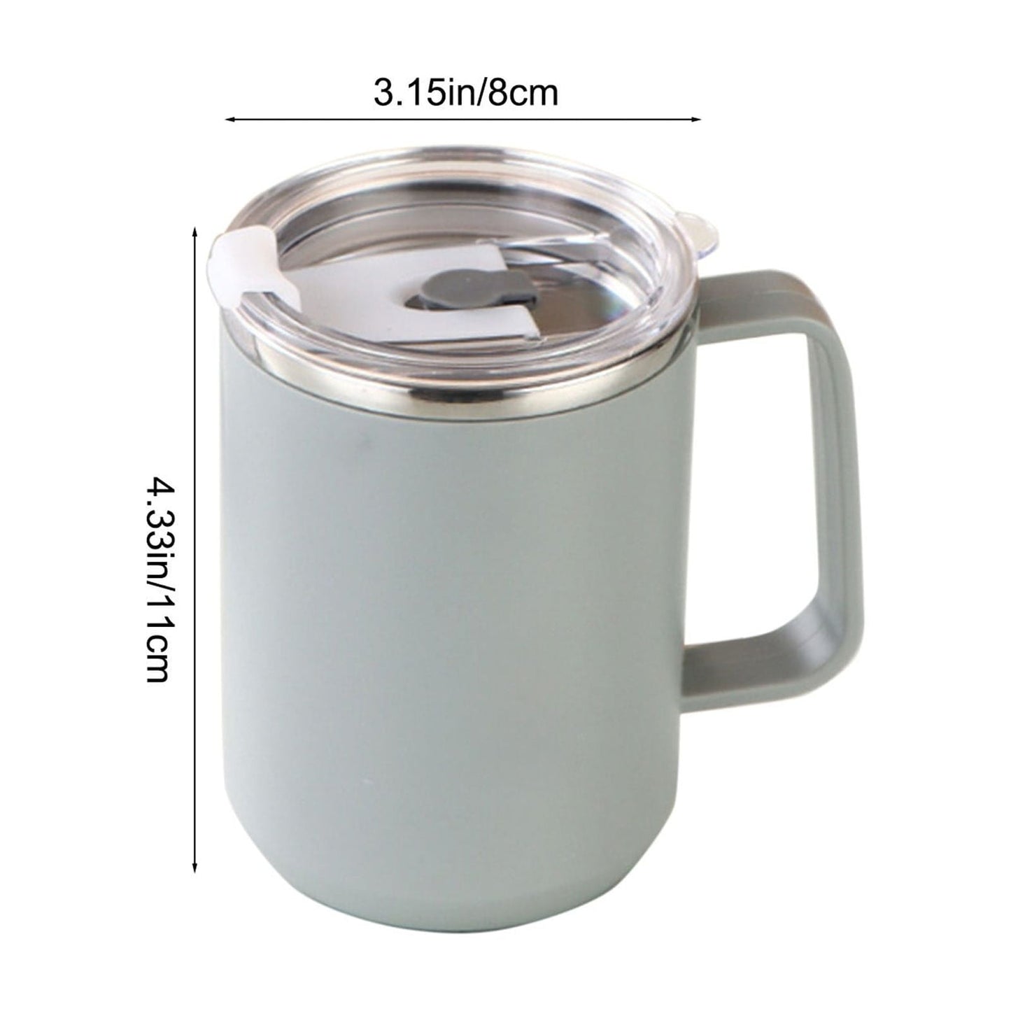 Insulated Coffee Mug with Handle & Lid - 17oz Stainless Steel Travel Tumbler, Double Wall Vacuum (Black) by PALIFEUR 24_【On Sale】 Now at a Discounted Price - Don't Miss Out!