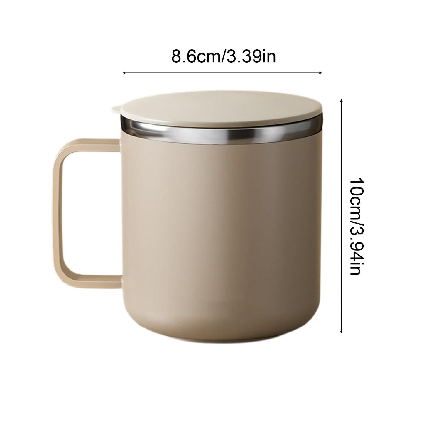 Insulated Coffee Mug with Handle & Lid - 17oz Stainless Steel Travel Tumbler, Double Wall Vacuum (Black) by PALIFEUR 29_【Top Seller】 Annual Bestseller Coffee Mug