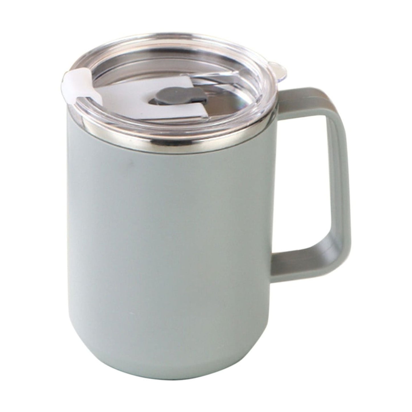 Tyidzon Insulated Coffee Mug, 20oz Stainless Steel Tumbler with Slider Lid Travel Coffee Cups with Handle for Camping Office Home, Blue Y_#Gray