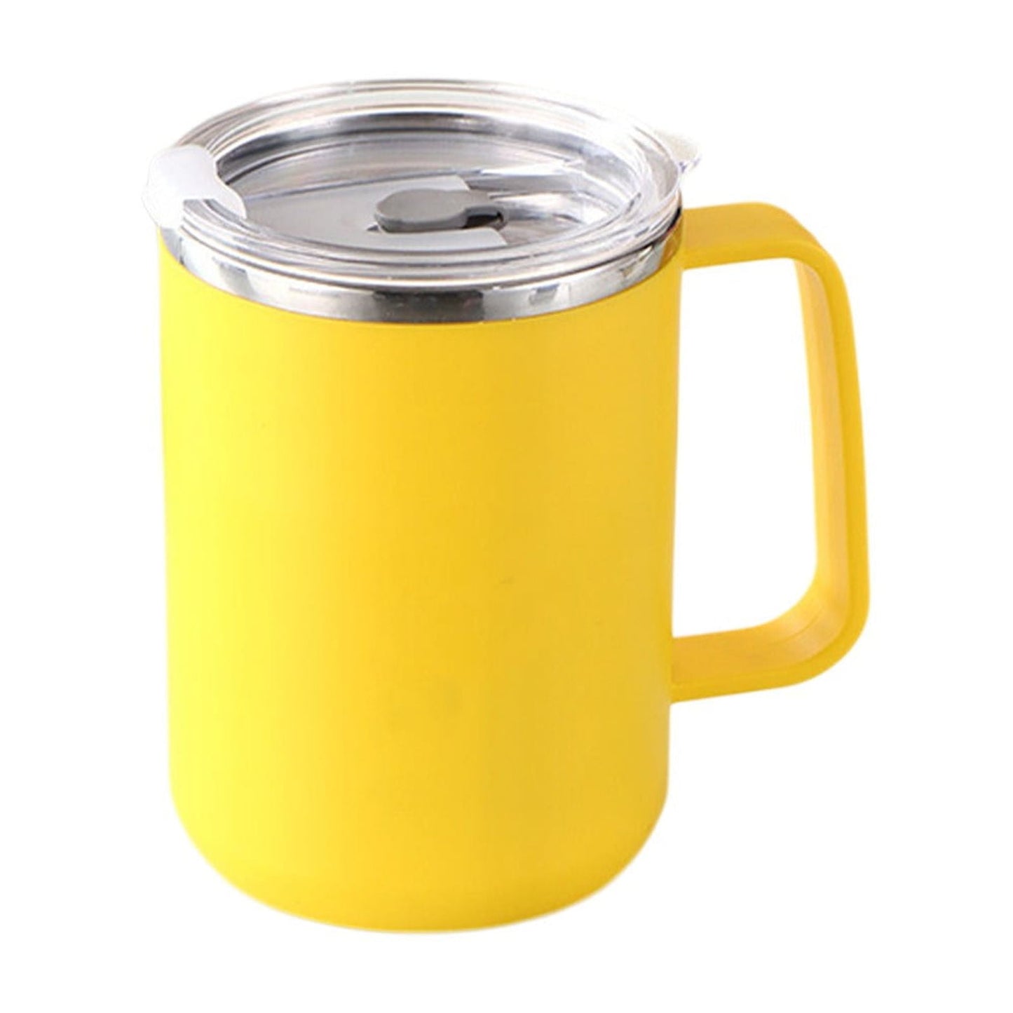 Tyidzon Insulated Coffee Mug, 20oz Stainless Steel Tumbler with Slider Lid Travel Coffee Cups with Handle for Camping Office Home, Blue Y_#Yellow