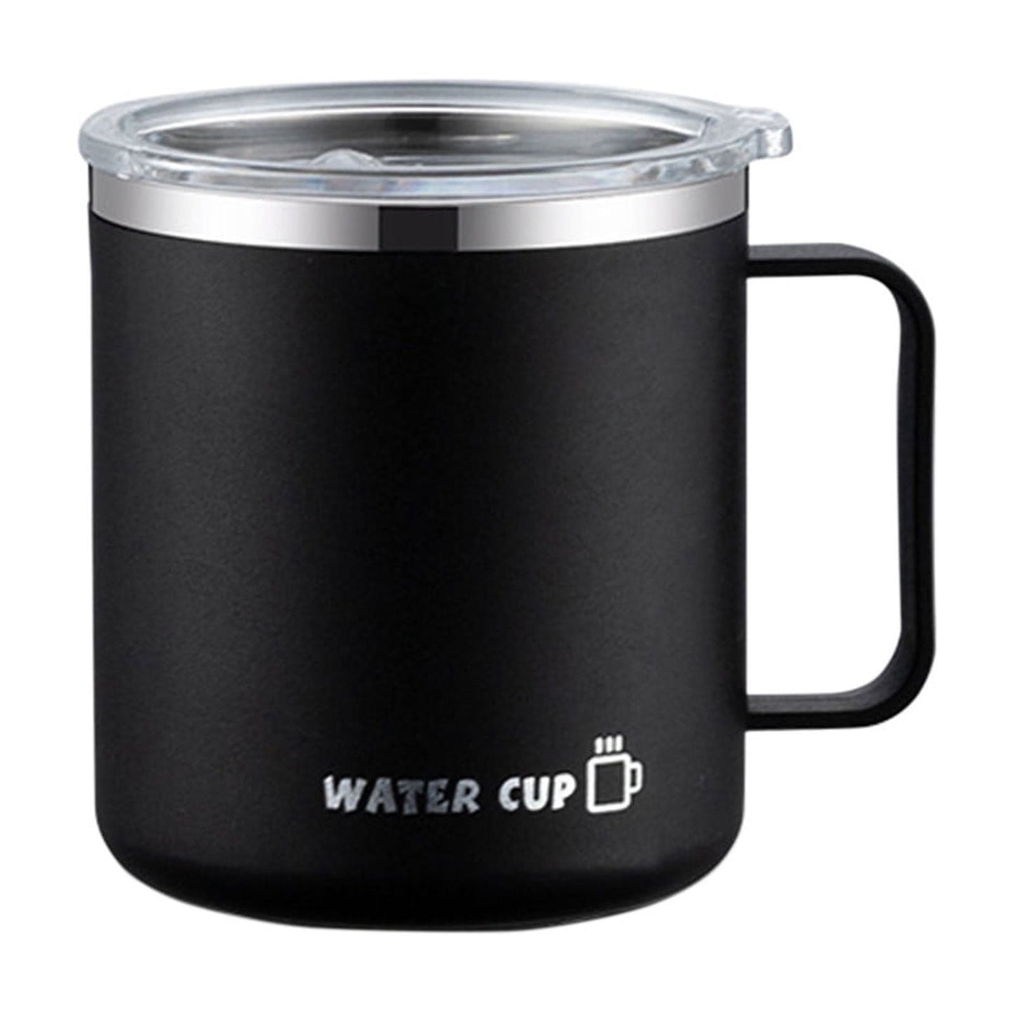 Tyidzon Insulated Coffee Mug, 20oz Stainless Steel Tumbler with Slider Lid Travel Coffee Cups with Handle for Camping Office Home, Blue ZC_#Black