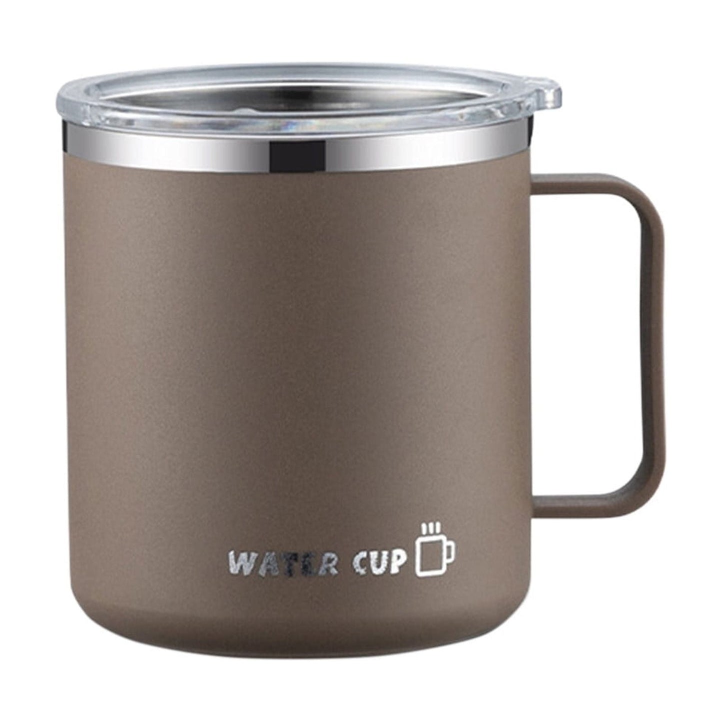 Tyidzon Insulated Coffee Mug, 20oz Stainless Steel Tumbler with Slider Lid Travel Coffee Cups with Handle for Camping Office Home, Blue ZC_#Khaki