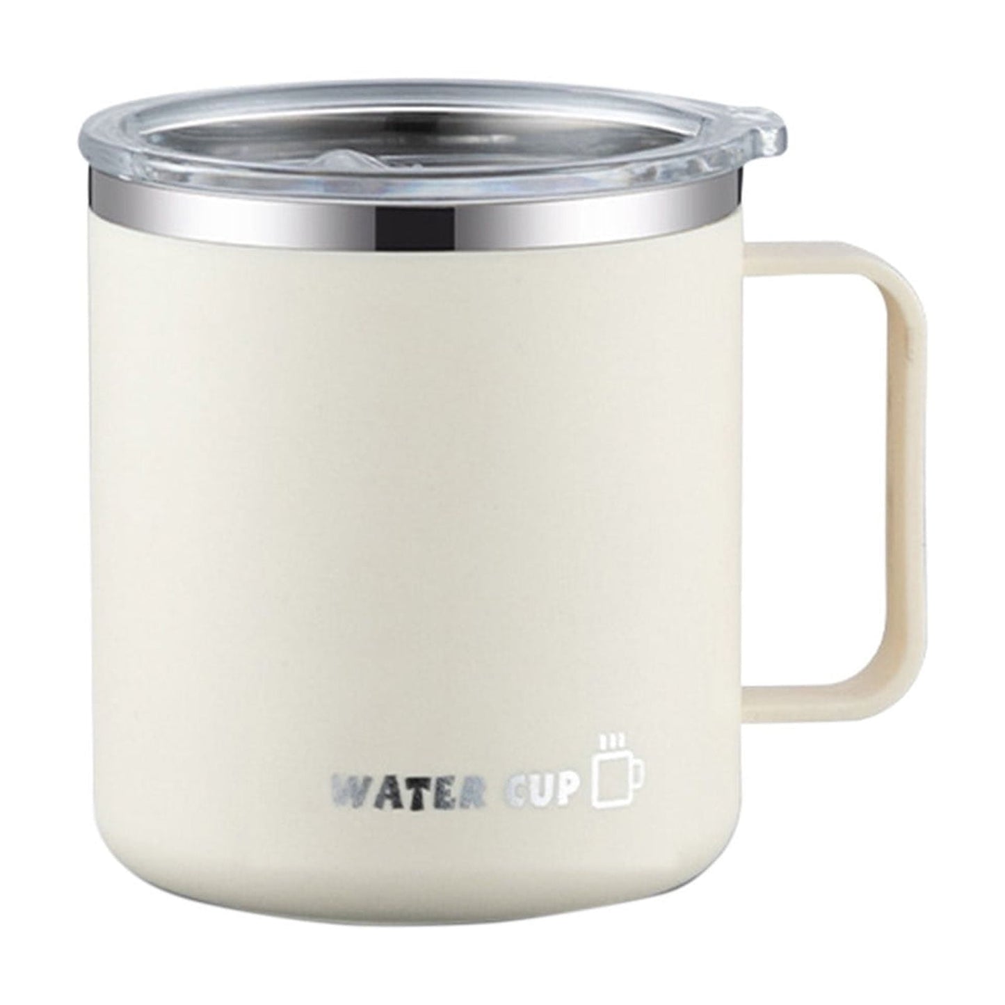 Tyidzon Insulated Coffee Mug, 20oz Stainless Steel Tumbler with Slider Lid Travel Coffee Cups with Handle for Camping Office Home, Blue ZC_#White