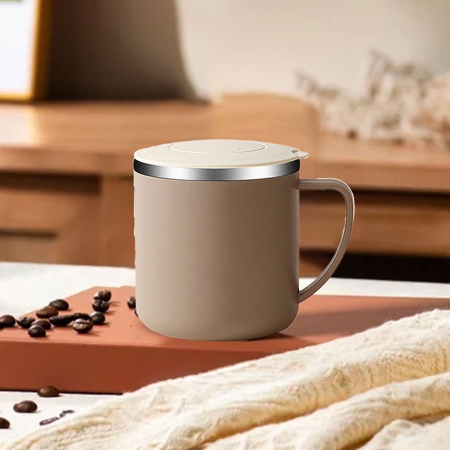 Tyidzon Insulated Coffee Mug, 20oz Stainless Steel Tumbler with Slider Lid Travel Coffee Cups with Handle for Camping Office Home, Blue ZD_#Coffee