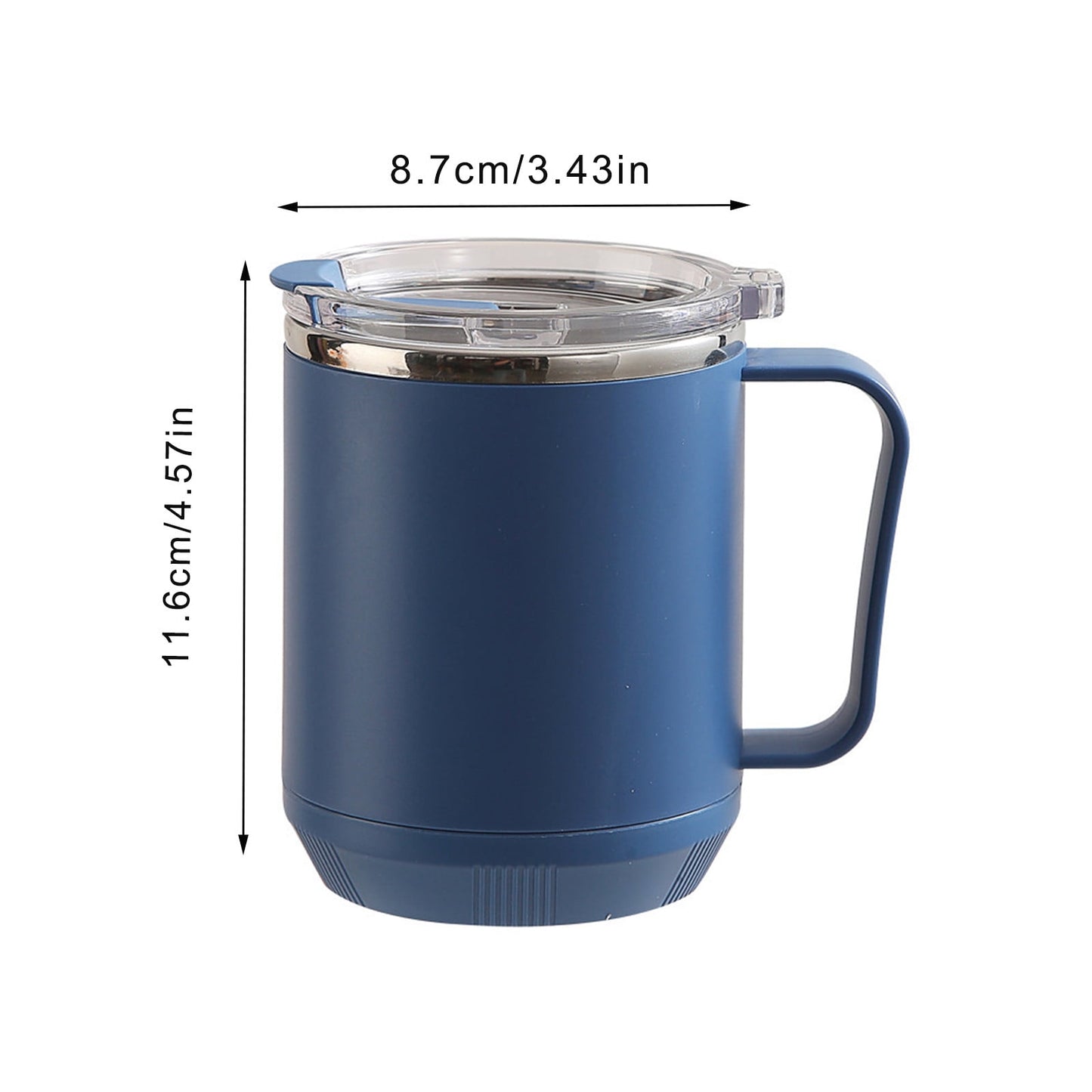 Tyidzon Insulated Coffee Mug, 20oz Stainless Steel Tumbler with Slider Lid Travel Coffee Cups with Handle for Camping Office Home, Blue ZF_#Blue