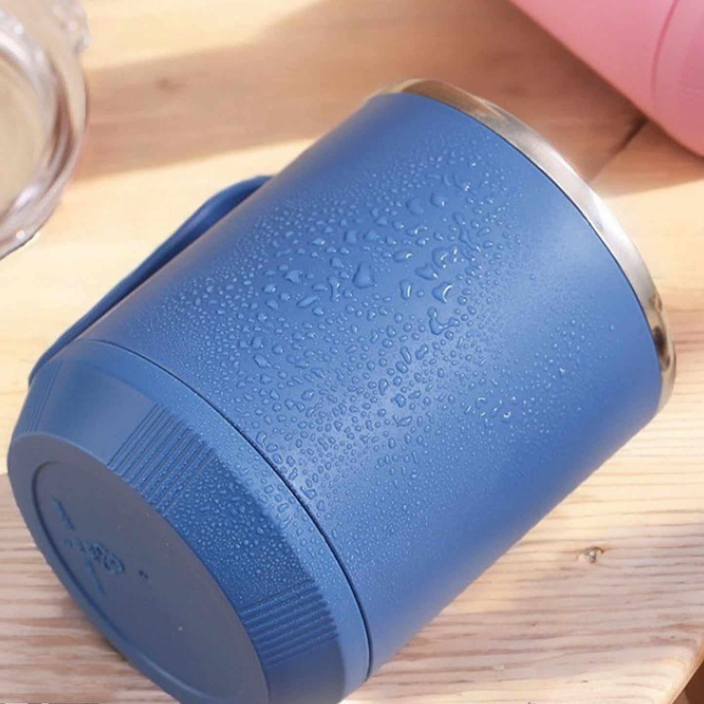 Tyidzon Insulated Coffee Mug, 20oz Stainless Steel Tumbler with Slider Lid Travel Coffee Cups with Handle for Camping Office Home, Blue ZF_#Blue