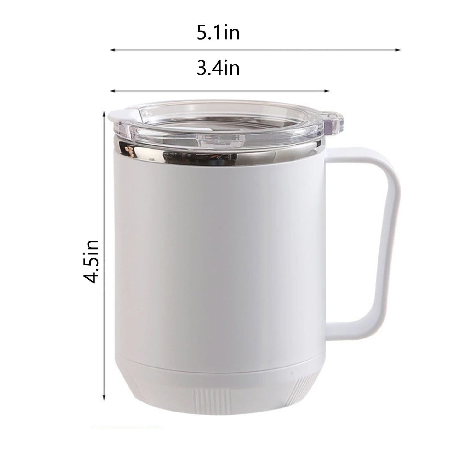 Tyidzon Insulated Coffee Mug, 20oz Stainless Steel Tumbler with Slider Lid Travel Coffee Cups with Handle for Camping Office Home, Blue ZF_#White