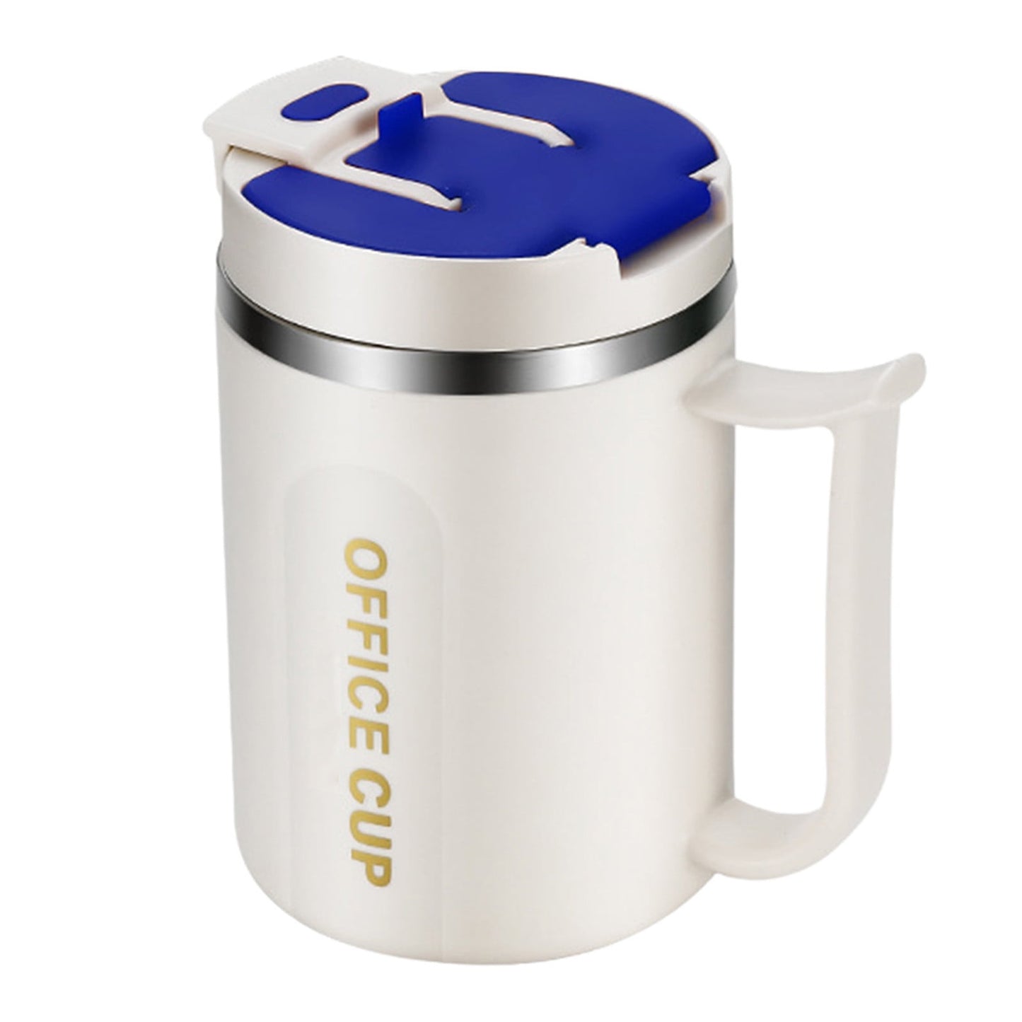 Tyidzon Insulated Coffee Mug, 20oz Stainless Steel Tumbler with Slider Lid Travel Coffee Cups with Handle for Camping Office Home, Blue ZG_#Blue