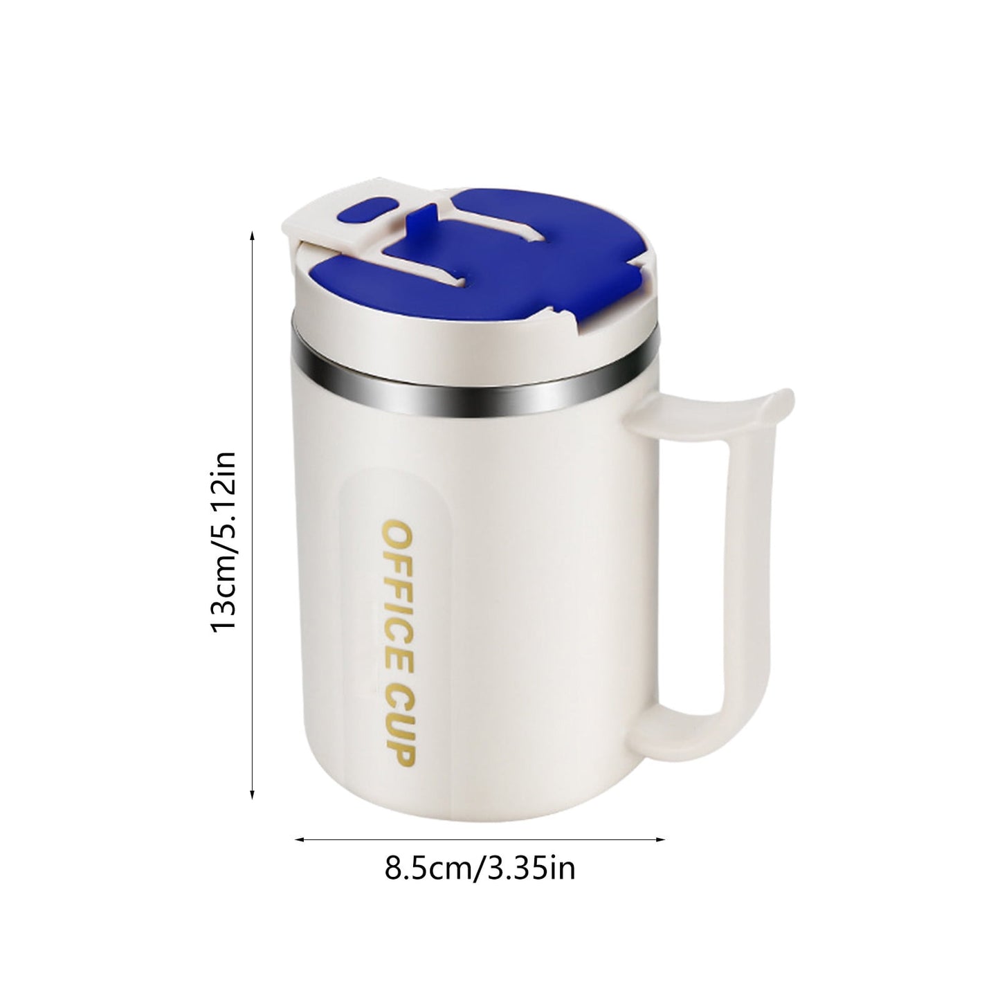 Tyidzon Insulated Coffee Mug, 20oz Stainless Steel Tumbler with Slider Lid Travel Coffee Cups with Handle for Camping Office Home, Blue ZG_#Blue