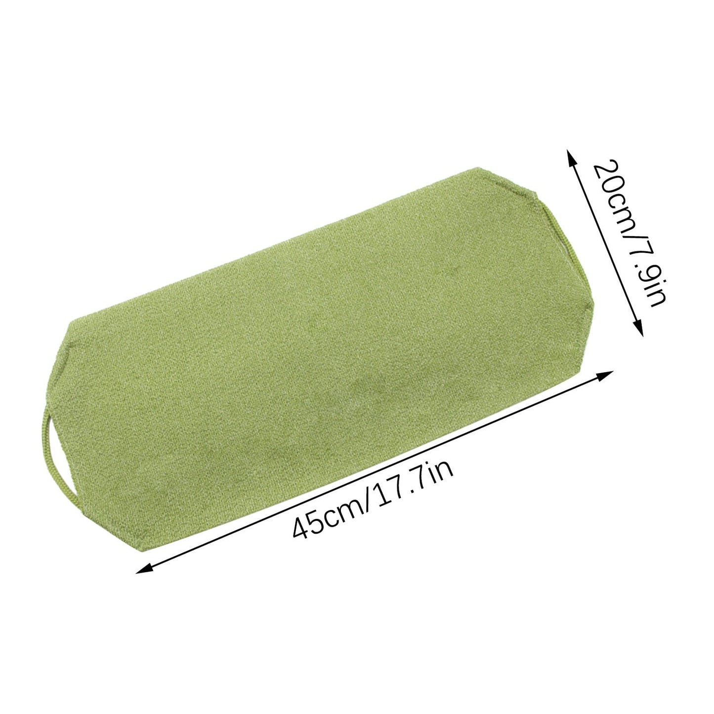 Tyidzon Exfoliating Back Scrubber with Handles, 17.7 Inch Double-Sided Back Exfoliator Body Scrub Towel, Exfoliating Washcloth Bath Tool for Use in Shower, Back Washer to Clean Your Skin for Women Army Green