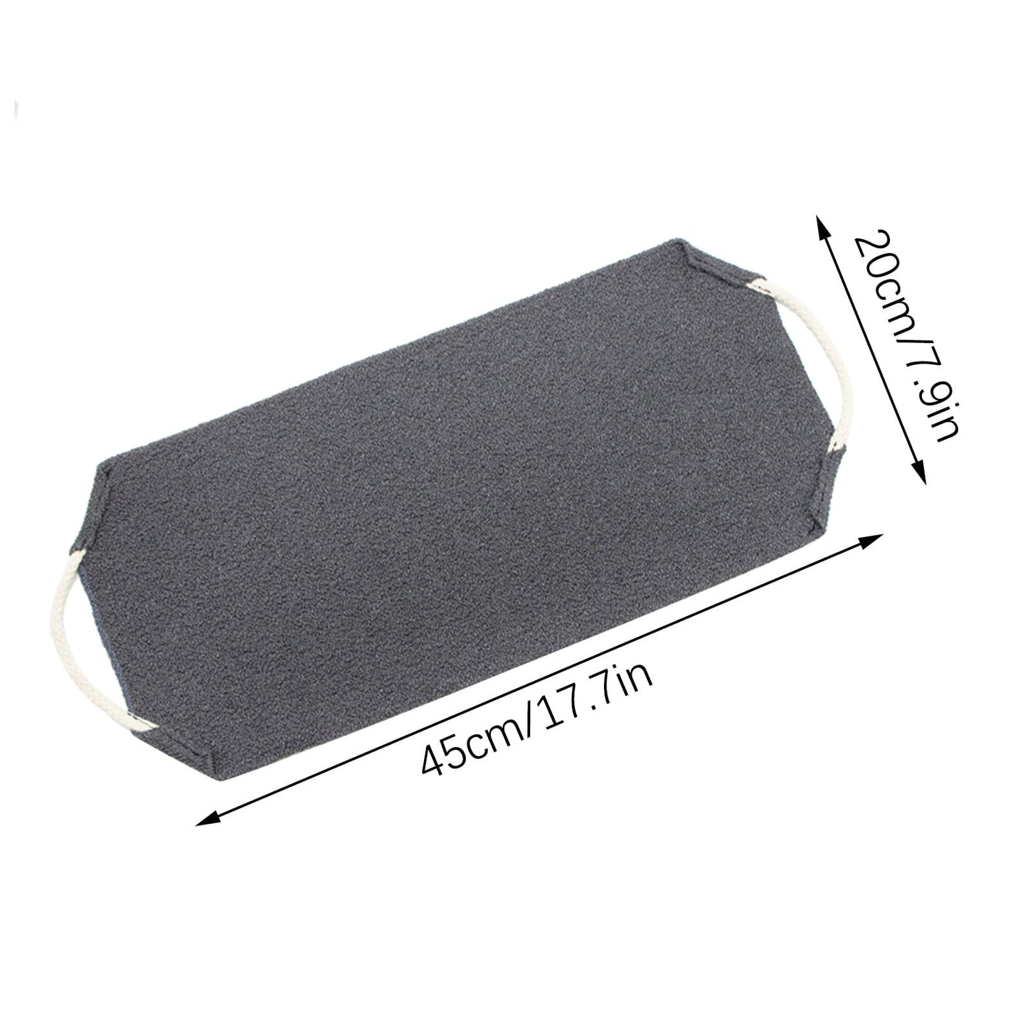 Tyidzon Exfoliating Back Scrubber with Handles, 17.7 Inch Double-Sided Back Exfoliator Body Scrub Towel, Exfoliating Washcloth Bath Tool for Use in Shower, Back Washer to Clean Your Skin for Women Dark Gray