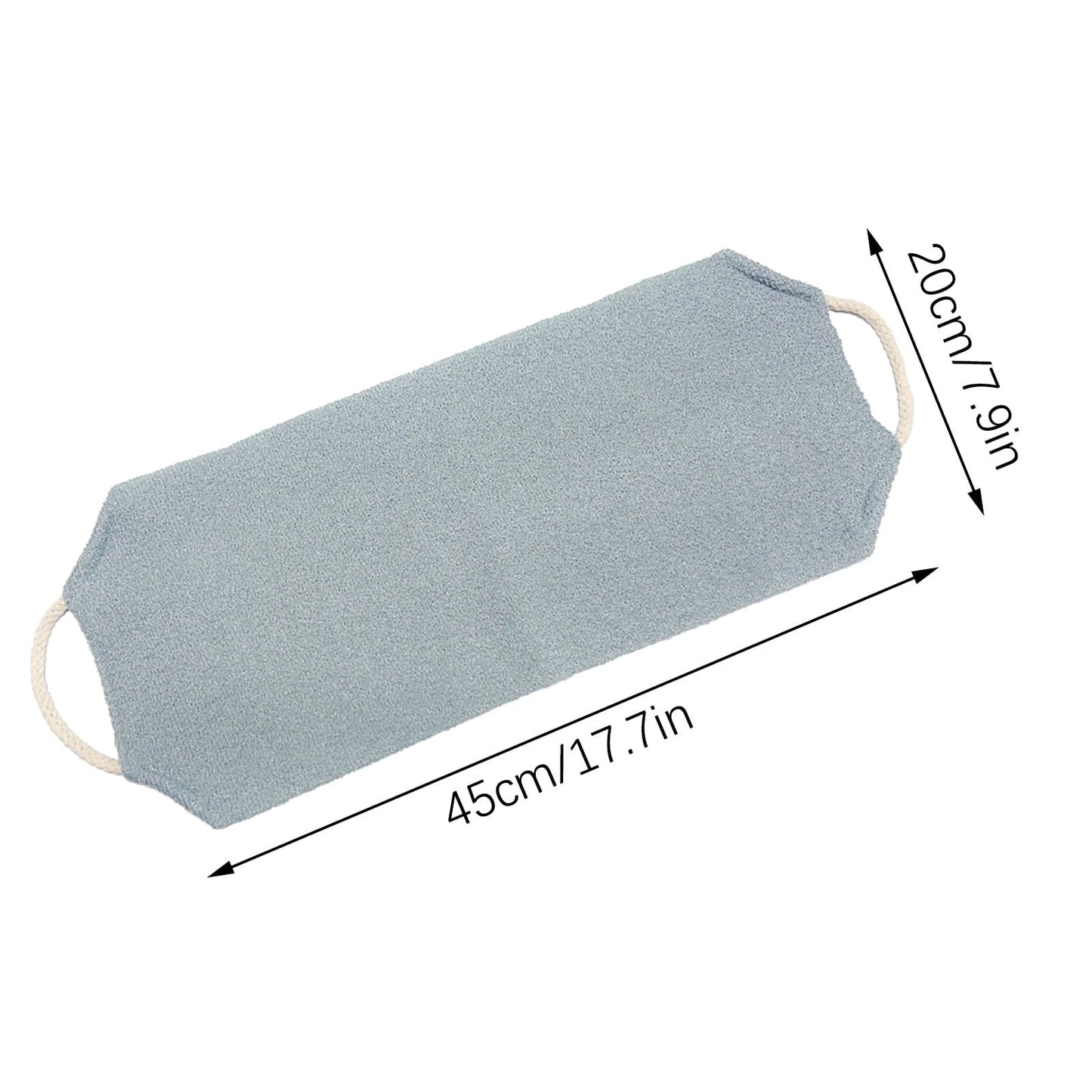 Tyidzon Exfoliating Back Scrubber with Handles, 17.7 Inch Double-Sided Back Exfoliator Body Scrub Towel, Exfoliating Washcloth Bath Tool for Use in Shower, Back Washer to Clean Your Skin for Women Gray