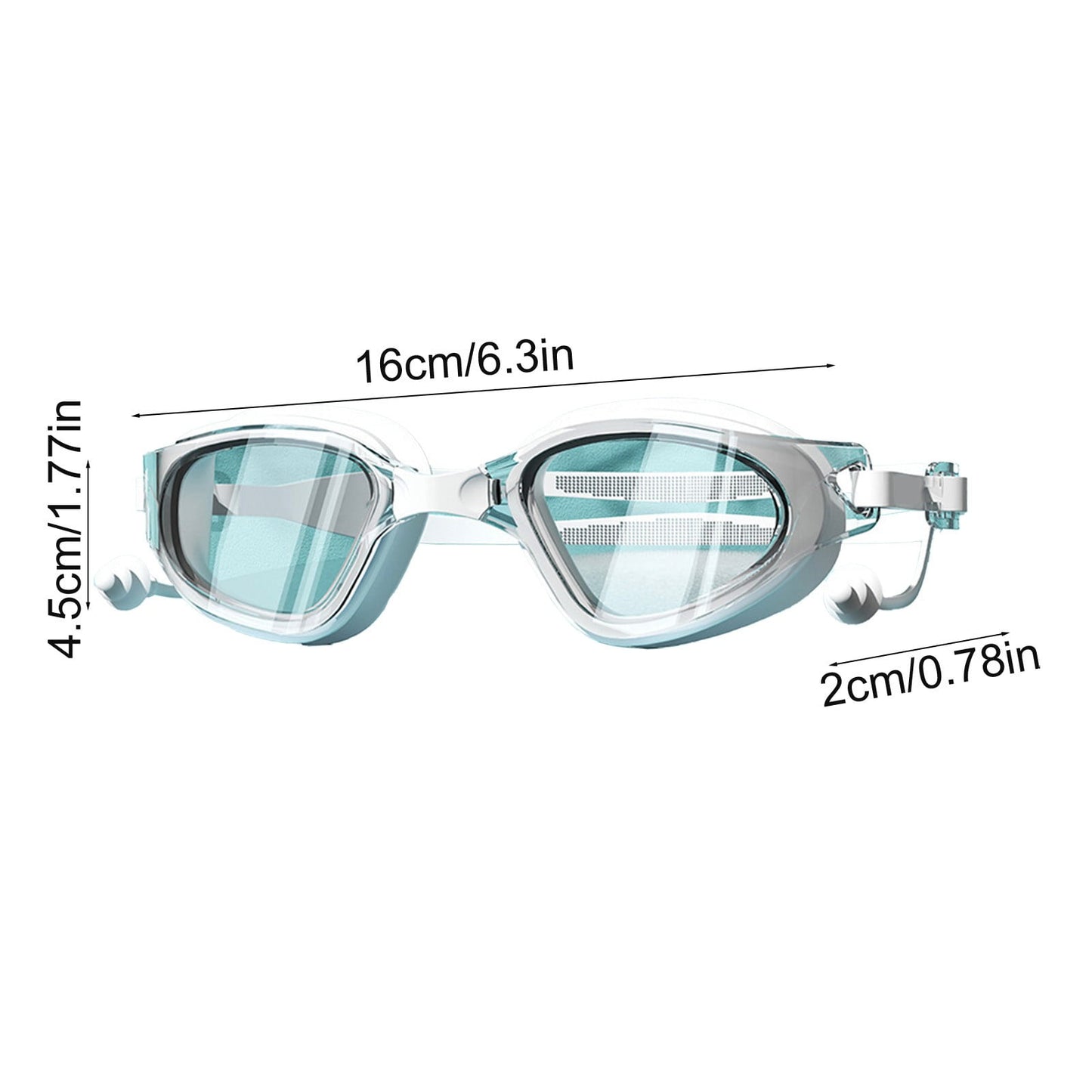 Large Frame Swim Goggles for Adults - Electroplated Anti-Fog HD Myopia Swimming Goggles with Adjustable Nose Cover, Leak-Proof Seal for Men & Women, Pool & Open Water by PALIFEUR 03_Large Frame Pool Goggles Adult_C