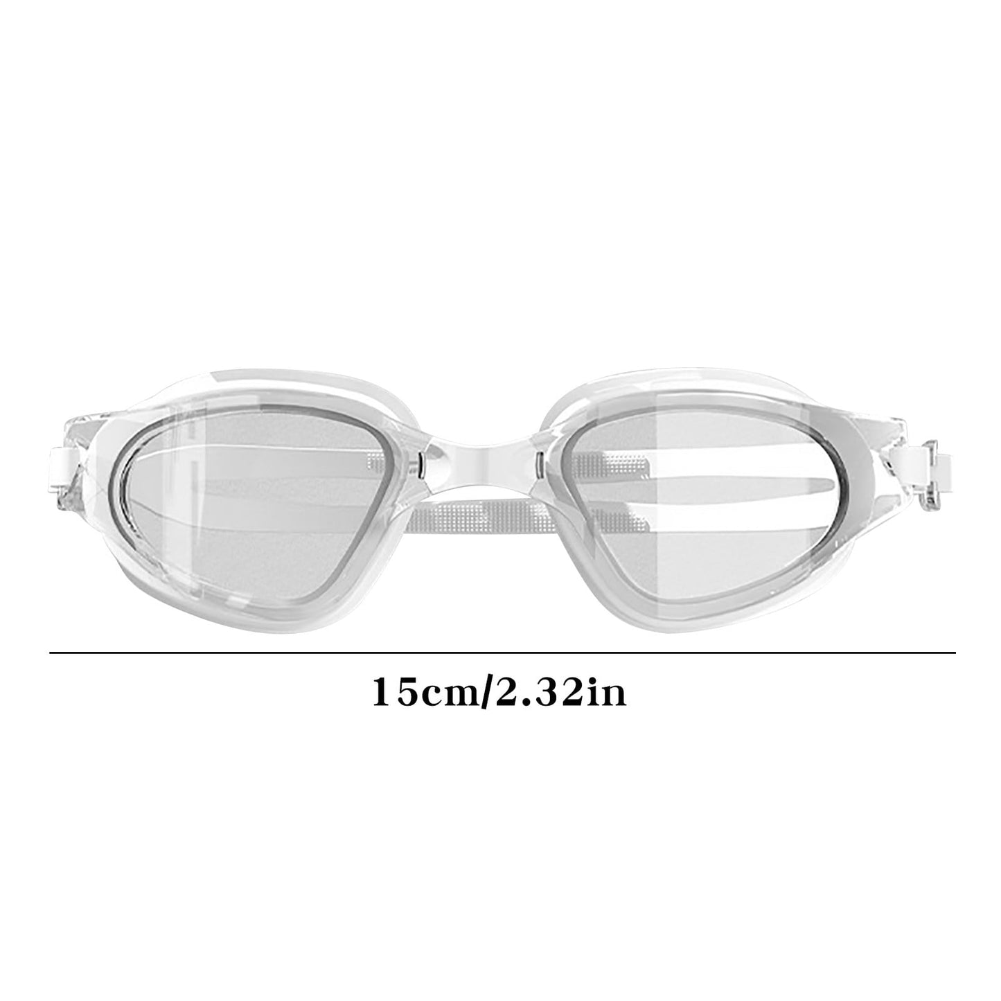 Large Frame Swim Goggles for Adults - Electroplated Anti-Fog HD Myopia Swimming Goggles with Adjustable Nose Cover, Leak-Proof Seal for Men & Women, Pool & Open Water by PALIFEUR 16_Premium Swim Goggles Bundle Set_WH