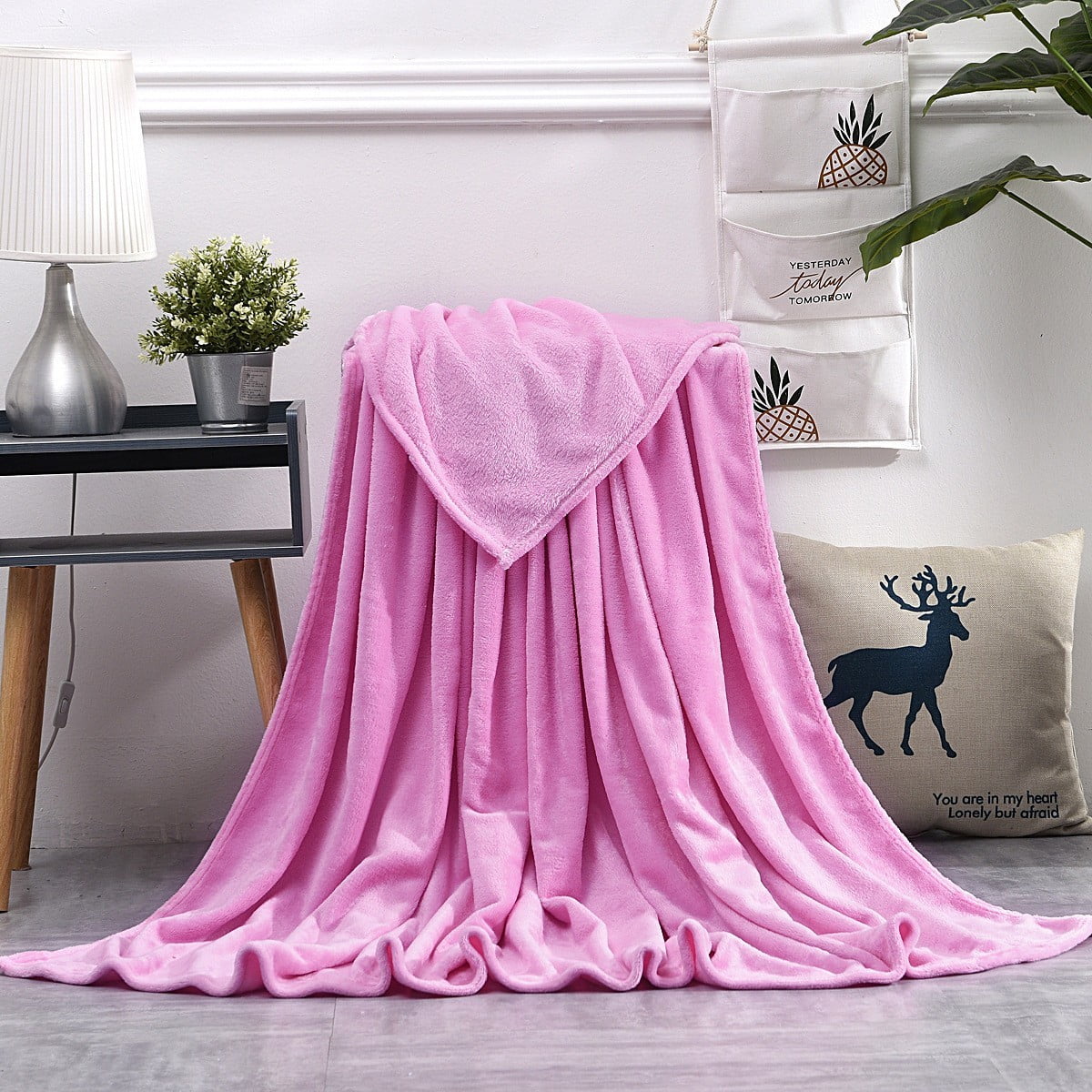 Shldybc Bath Sheets Towels for Adults 19.6x27.5 Inch Super Absorbent Soft Plush Pool Towel, Bath Towel Bath Sheets for Bathroom Pool Beach Pink#L