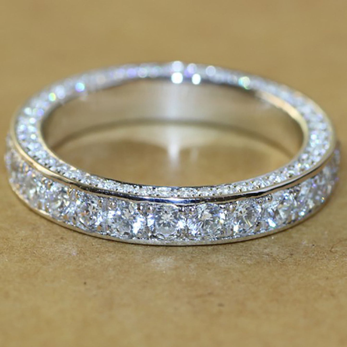 clearance under $5 LSLJS Rings for Women 925 Silver Diamond Zircon Rings Jewelry Anniversary Wedding Engagement Band Ring 6