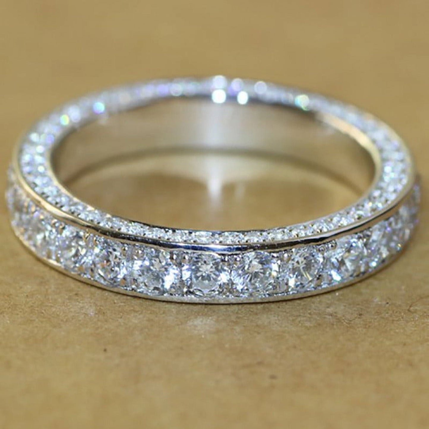 clearance under $5 LSLJS Rings for Women 925 Silver Diamond Zircon Rings Jewelry Anniversary Wedding Engagement Band Ring 6