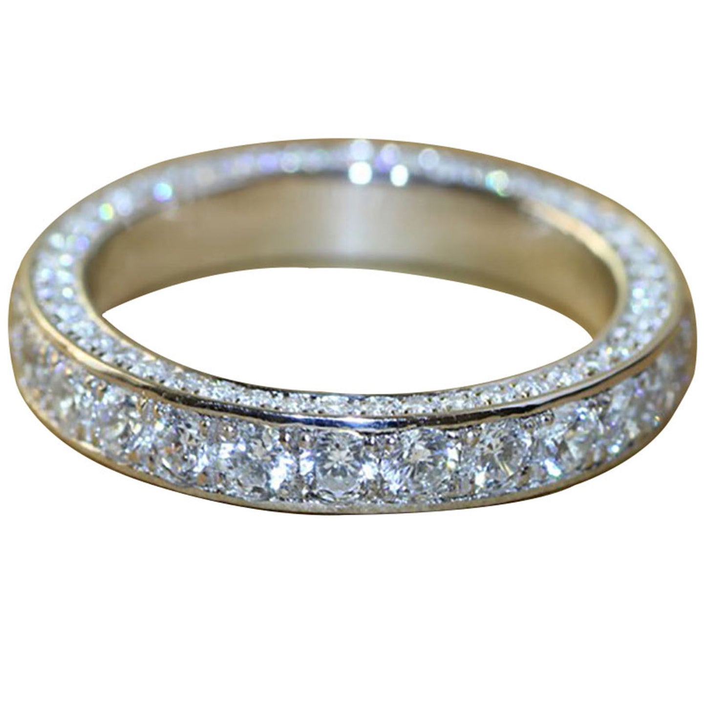 clearance under $5 LSLJS Rings for Women 925 Silver Diamond Zircon Rings Jewelry Anniversary Wedding Engagement Band Ring 8