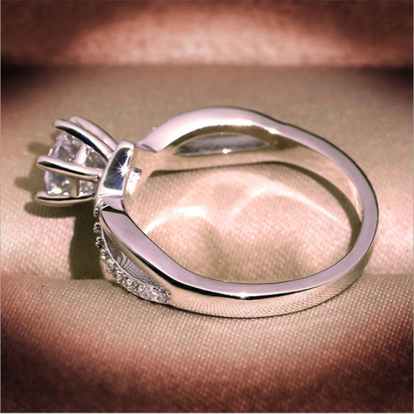 clearance under $5 LSLJS Rings for Women Romantic Wedding Band Jewelry Gift, Anniversary Simulated Diamond Ring, Promise Rings for Her 6