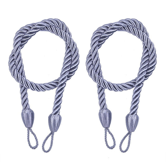 LSLJS Curtain Tiebacks Clearance Under $5! Curtain Holdbacks, 2PCS Curtain Tie Backs for Curtains, Ropes Tie Backs for Curtain Cord Buckle Tiebacks Tie Backs Beige Gray