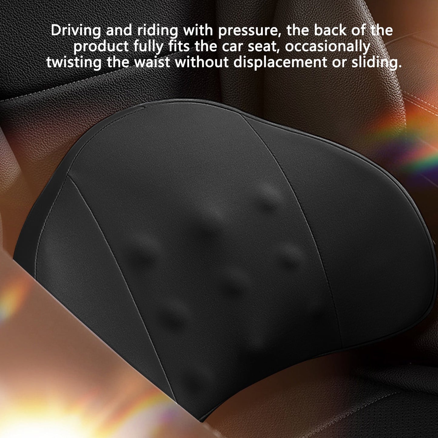 LSLJS Lumbar Cushion Memory Foam Lumbar Support Pillow for Car - Mid/Lower Back Support Cushion - for Car Seat, Office Chair, Car Lumbar Support Cute Car Pandas Lumbar Pillow Car Interior Supplies A-Dark Gray