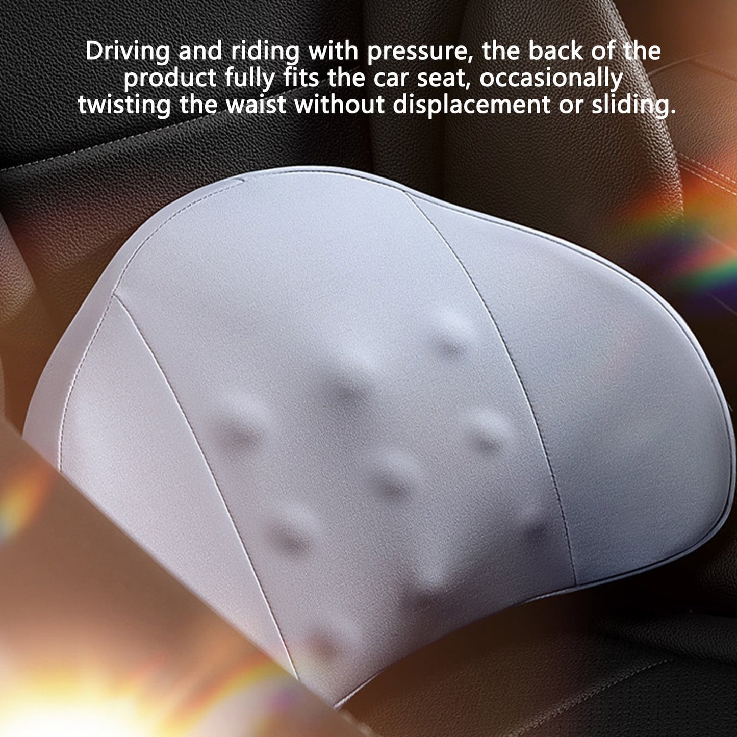 LSLJS Lumbar Cushion Memory Foam Lumbar Support Pillow for Car - Mid/Lower Back Support Cushion - for Car Seat, Office Chair, Car Lumbar Support Cute Car Pandas Lumbar Pillow Car Interior Supplies A-Light Blue