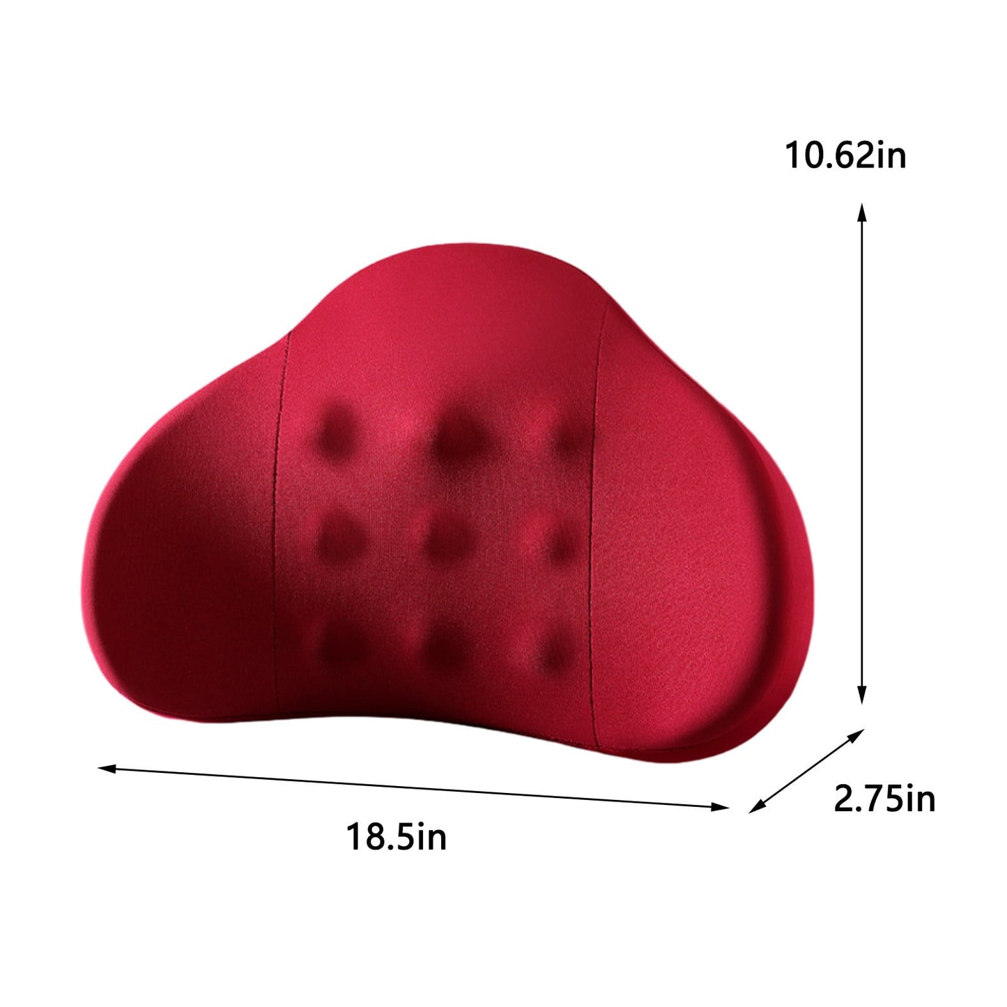 LSLJS Lumbar Cushion Memory Foam Lumbar Support Pillow for Car - Mid/Lower Back Support Cushion - for Car Seat, Office Chair, Car Lumbar Support Cute Car Pandas Lumbar Pillow Car Interior Supplies A-Red