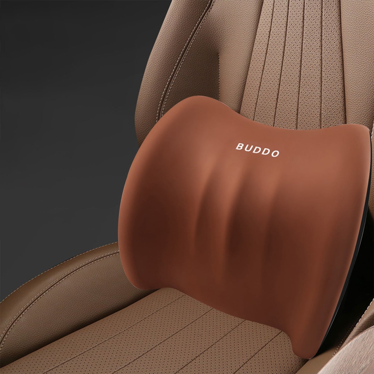 LSLJS Lumbar Cushion Memory Foam Lumbar Support Pillow for Car - Mid/Lower Back Support Cushion - for Car Seat, Office Chair, Car Lumbar Support Cute Car Pandas Lumbar Pillow Car Interior Supplies B-Coffee