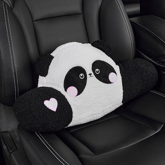 LSLJS Lumbar Cushion Memory Foam Lumbar Support Pillow for Car - Mid/Lower Back Support Cushion - for Car Seat, Office Chair, Car Lumbar Support Cute Car Pandas Lumbar Pillow Car Interior Supplies C-Multicolor