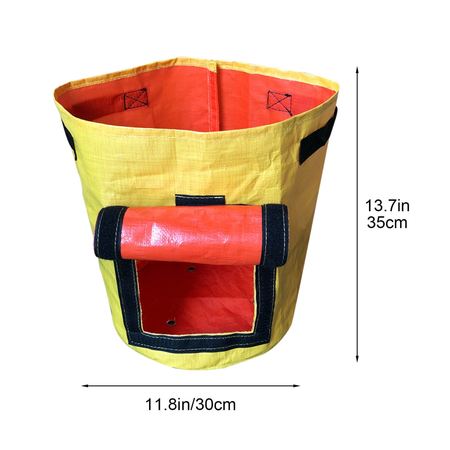 Suncoda Summer Savings 34x35cm Potato Grow Bag with Side Window & Handles 12" x 14" Yellow#2