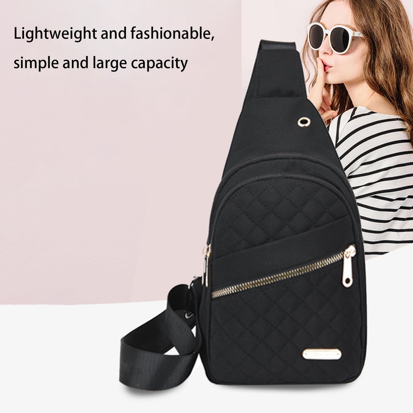 Suncoda Sling Bag for Women, Crossbody Sling Backpack Small Sling Bag Multipurpose Crossbody Shoulder Bag Travel Hiking Backpack, Sling Bag for Men #1-Black