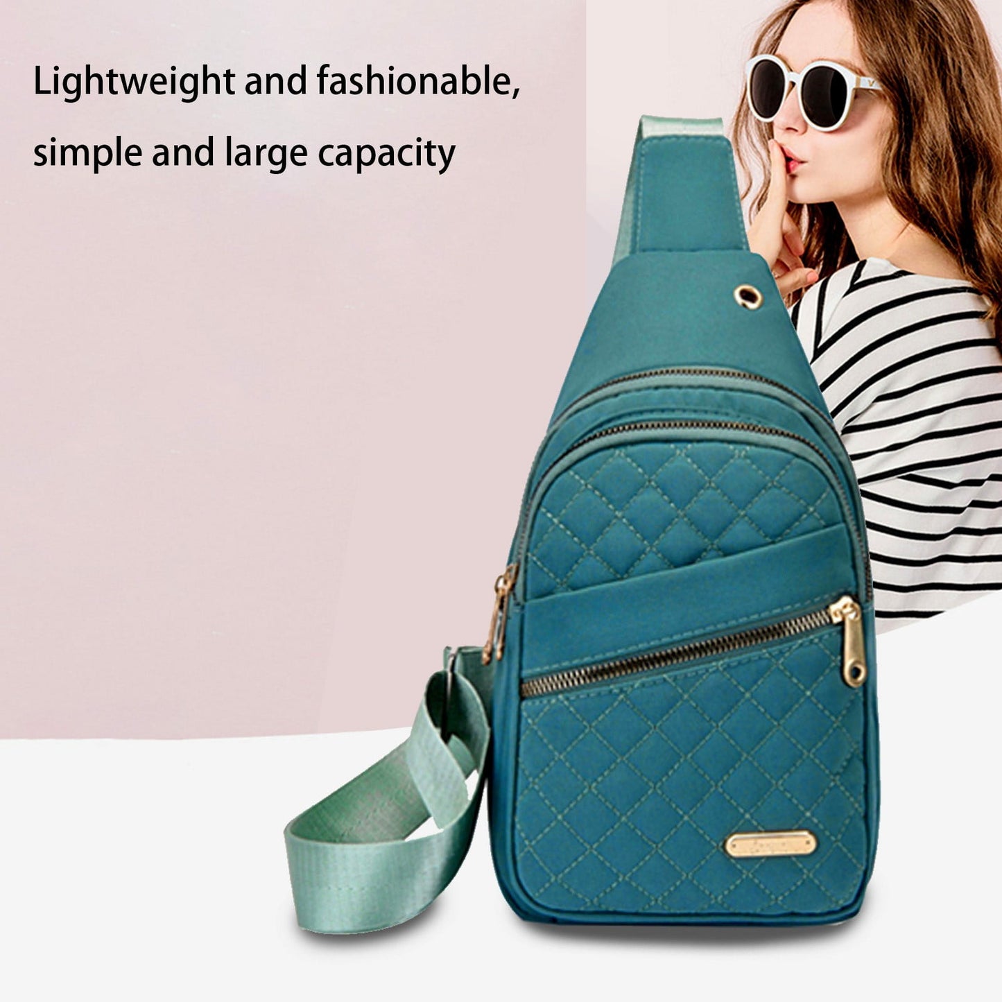 Suncoda Sling Bag for Women, Crossbody Sling Backpack Small Sling Bag Multipurpose Crossbody Shoulder Bag Travel Hiking Backpack, Sling Bag for Men #1-Green