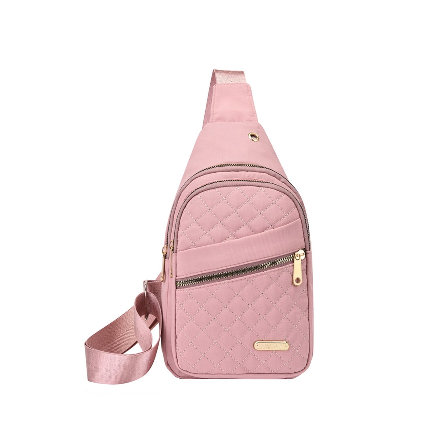Suncoda Sling Bag for Women, Crossbody Sling Backpack Small Sling Bag Multipurpose Crossbody Shoulder Bag Travel Hiking Backpack, Sling Bag for Men #1-Pink