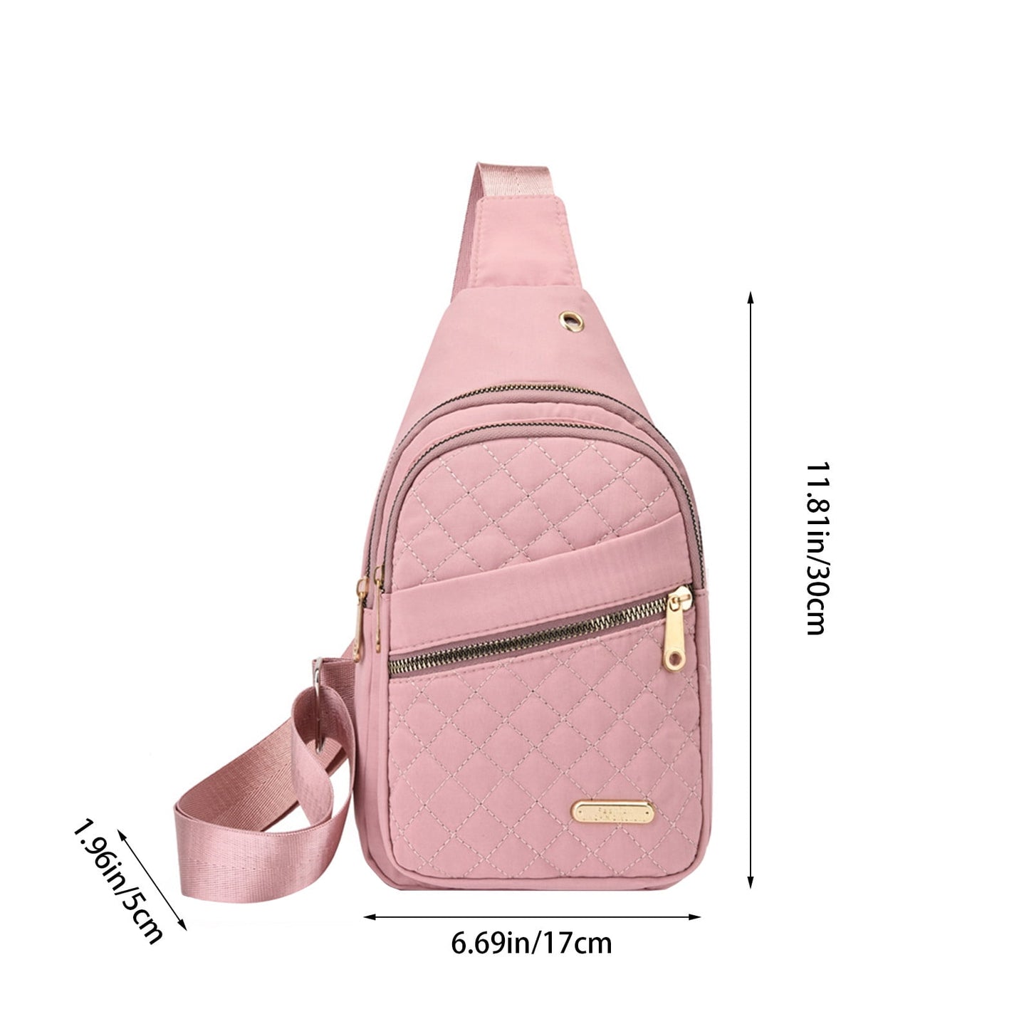Suncoda Sling Bag for Women, Crossbody Sling Backpack Small Sling Bag Multipurpose Crossbody Shoulder Bag Travel Hiking Backpack, Sling Bag for Men #1-Pink