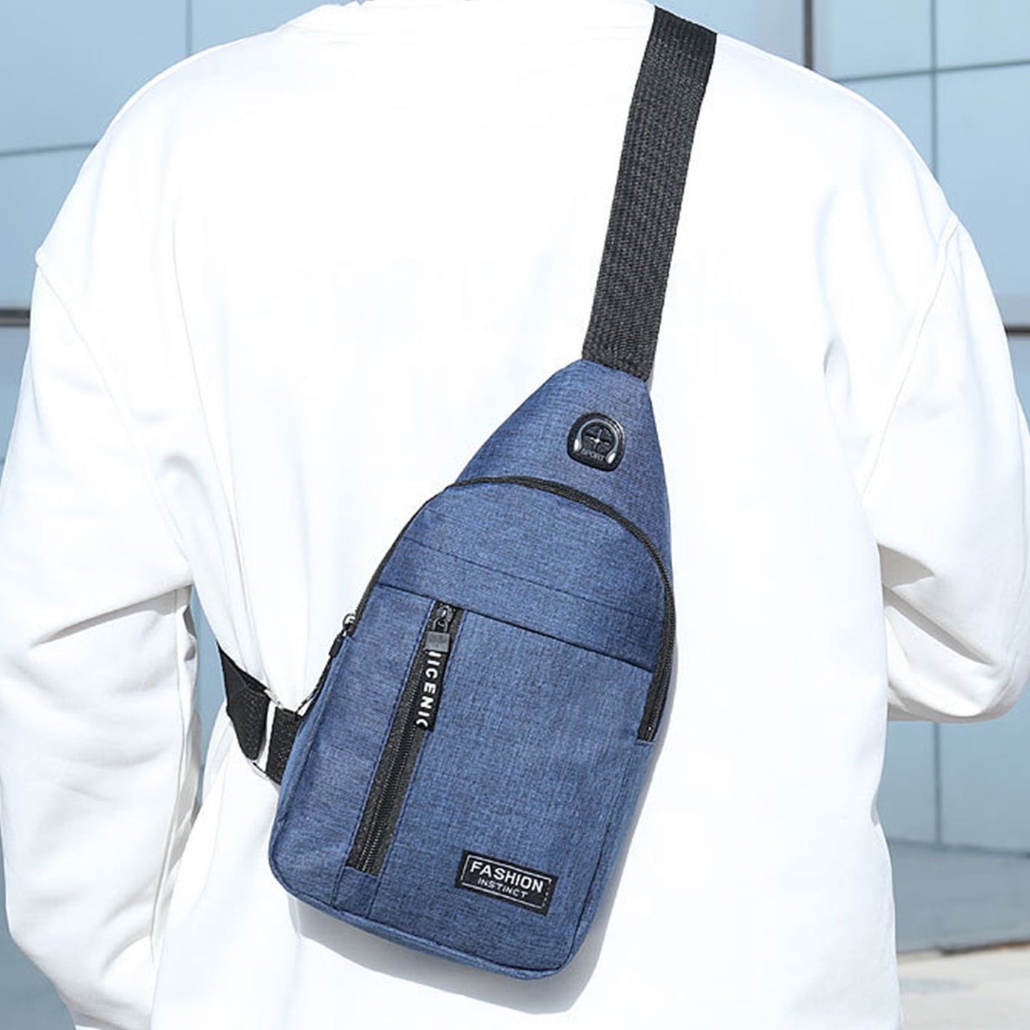 Suncoda Sling Bag for Women, Crossbody Sling Backpack Small Sling Bag Multipurpose Crossbody Shoulder Bag Travel Hiking Backpack, Sling Bag for Men #2-Blue