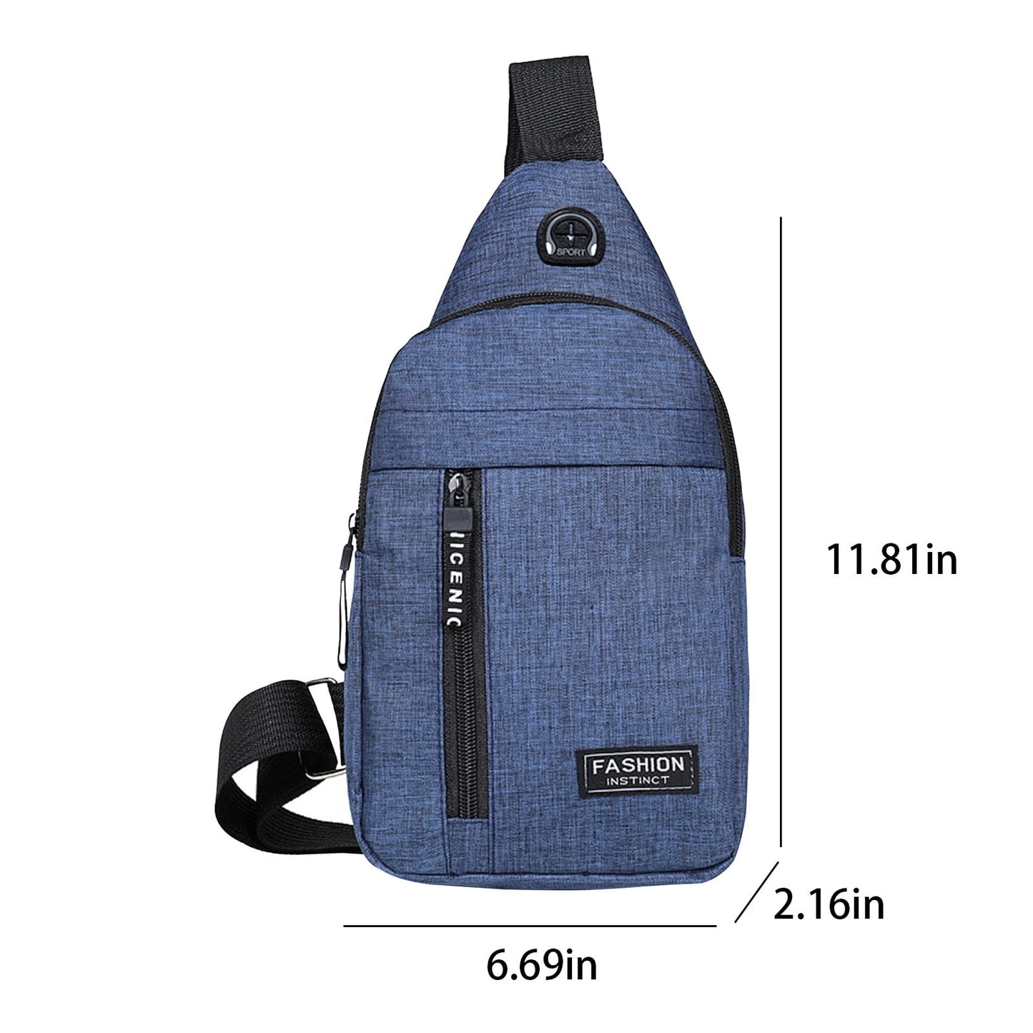 Suncoda Sling Bag for Women, Crossbody Sling Backpack Small Sling Bag Multipurpose Crossbody Shoulder Bag Travel Hiking Backpack, Sling Bag for Men #2-Blue