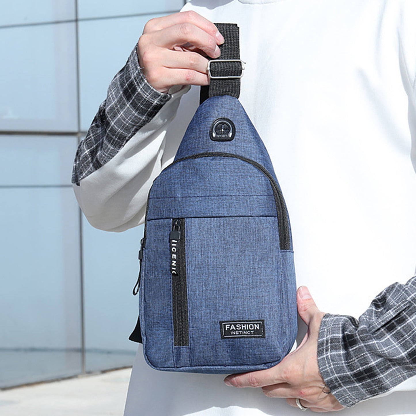 Suncoda Sling Bag for Women, Crossbody Sling Backpack Small Sling Bag Multipurpose Crossbody Shoulder Bag Travel Hiking Backpack, Sling Bag for Men #2-Blue