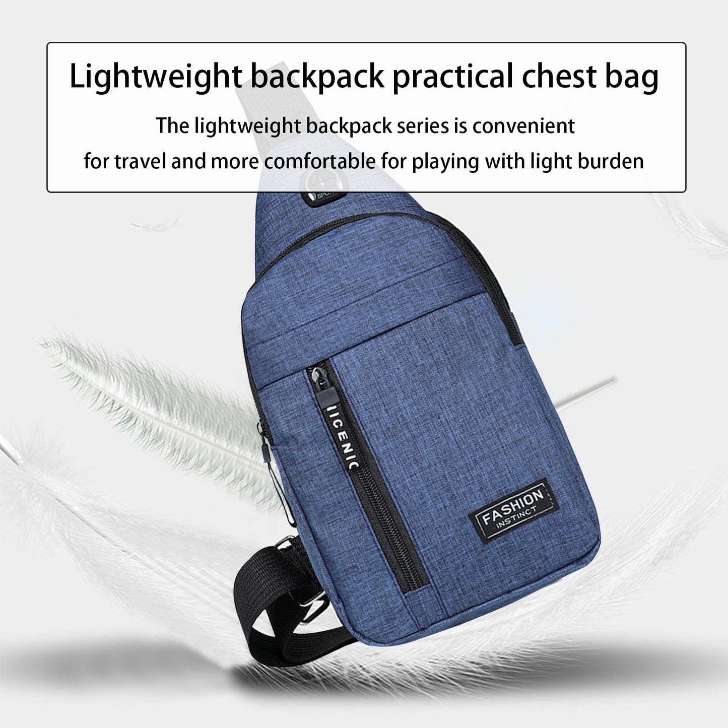 Suncoda Sling Bag for Women, Crossbody Sling Backpack Small Sling Bag Multipurpose Crossbody Shoulder Bag Travel Hiking Backpack, Sling Bag for Men #2-Blue